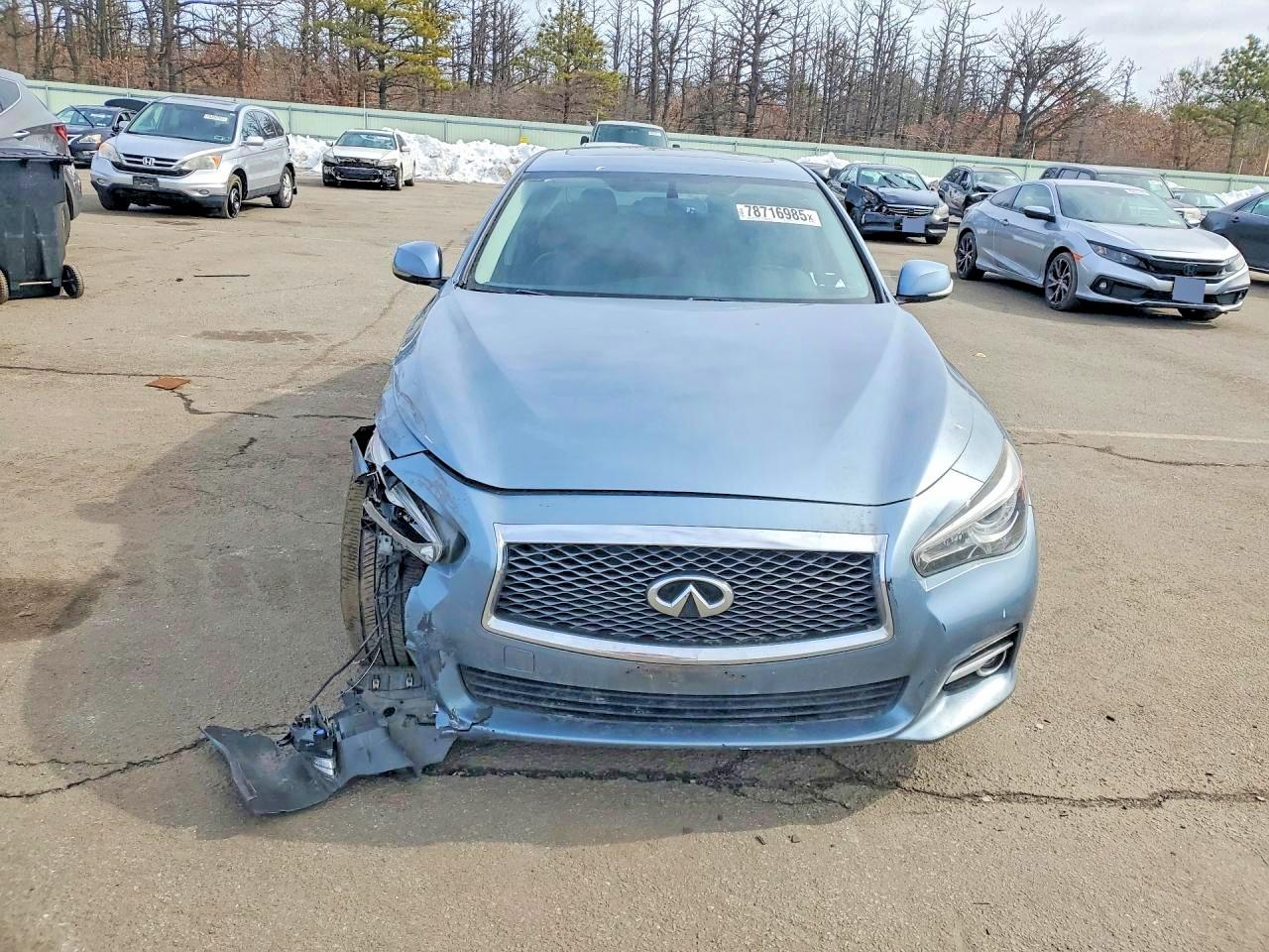 2015 Infiniti Q50 Premium Blue vin: JN1BV7AR0FM406591