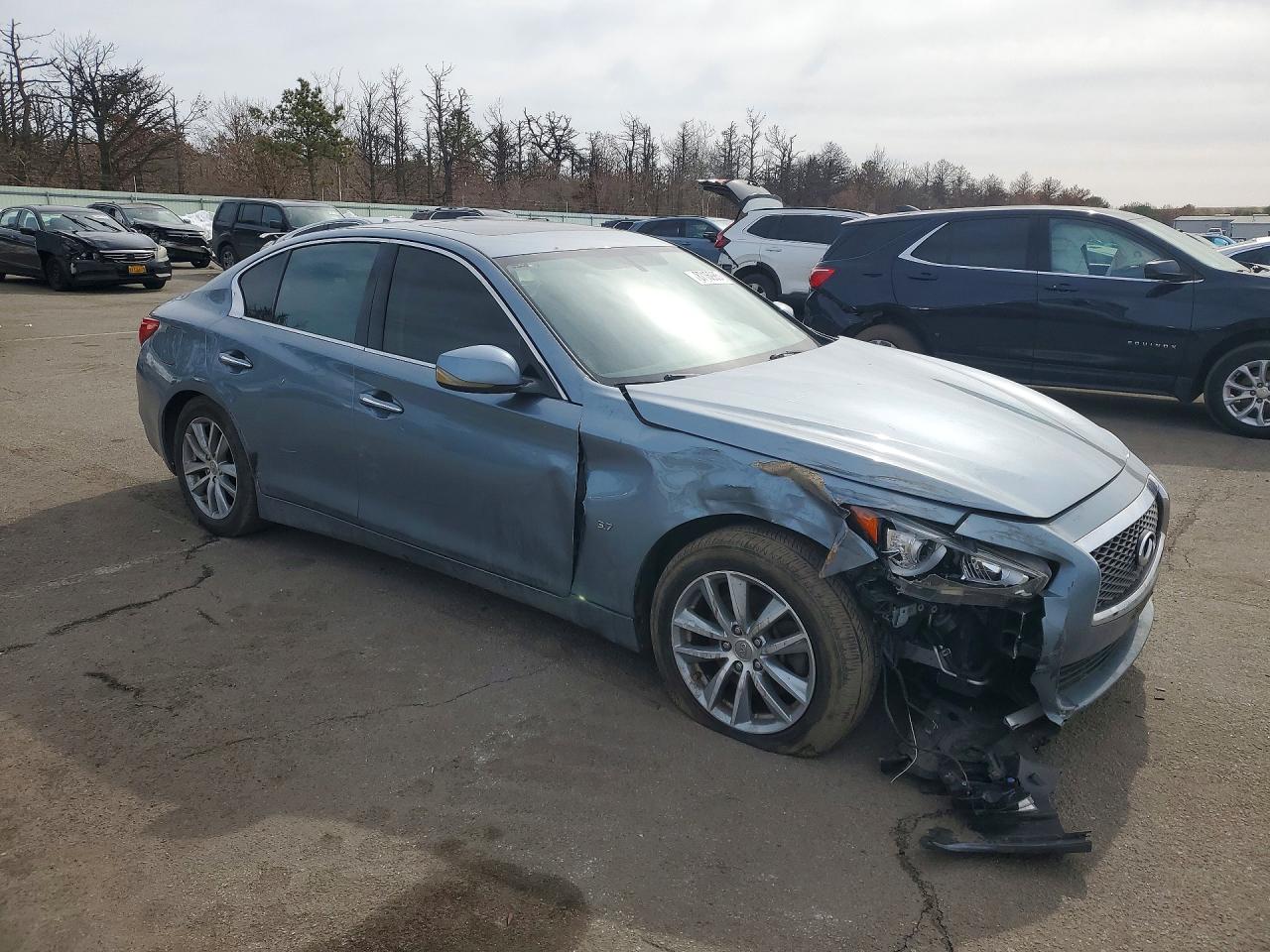 2015 Infiniti Q50 Premium Blue vin: JN1BV7AR0FM406591