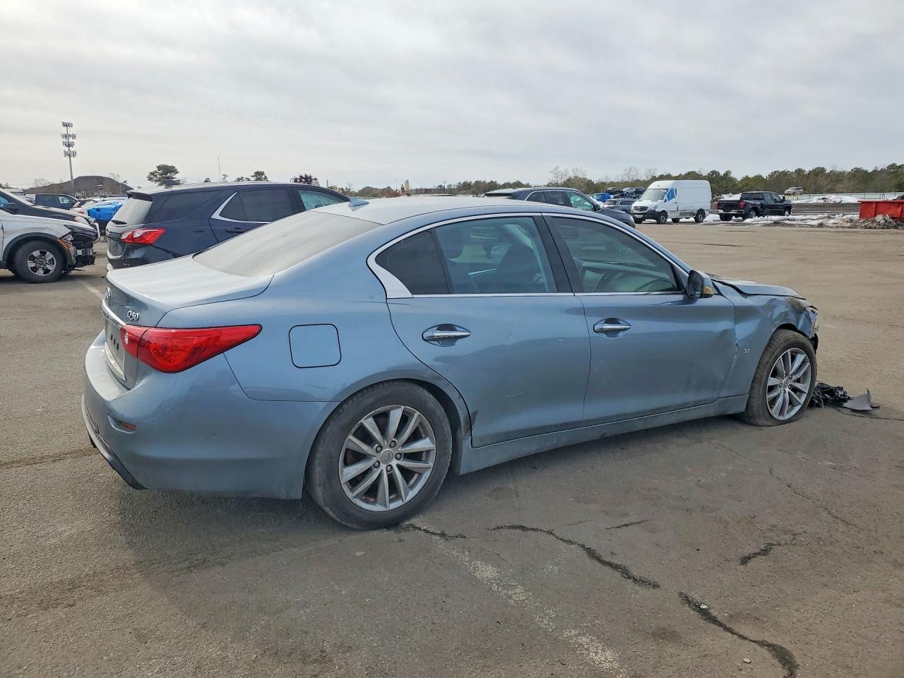 2015 Infiniti Q50 Premium Blue vin: JN1BV7AR0FM406591