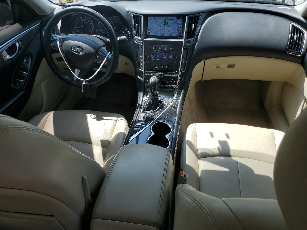 2015 Infiniti Q50 Premium White vin: JN1BV7AR0FM420085