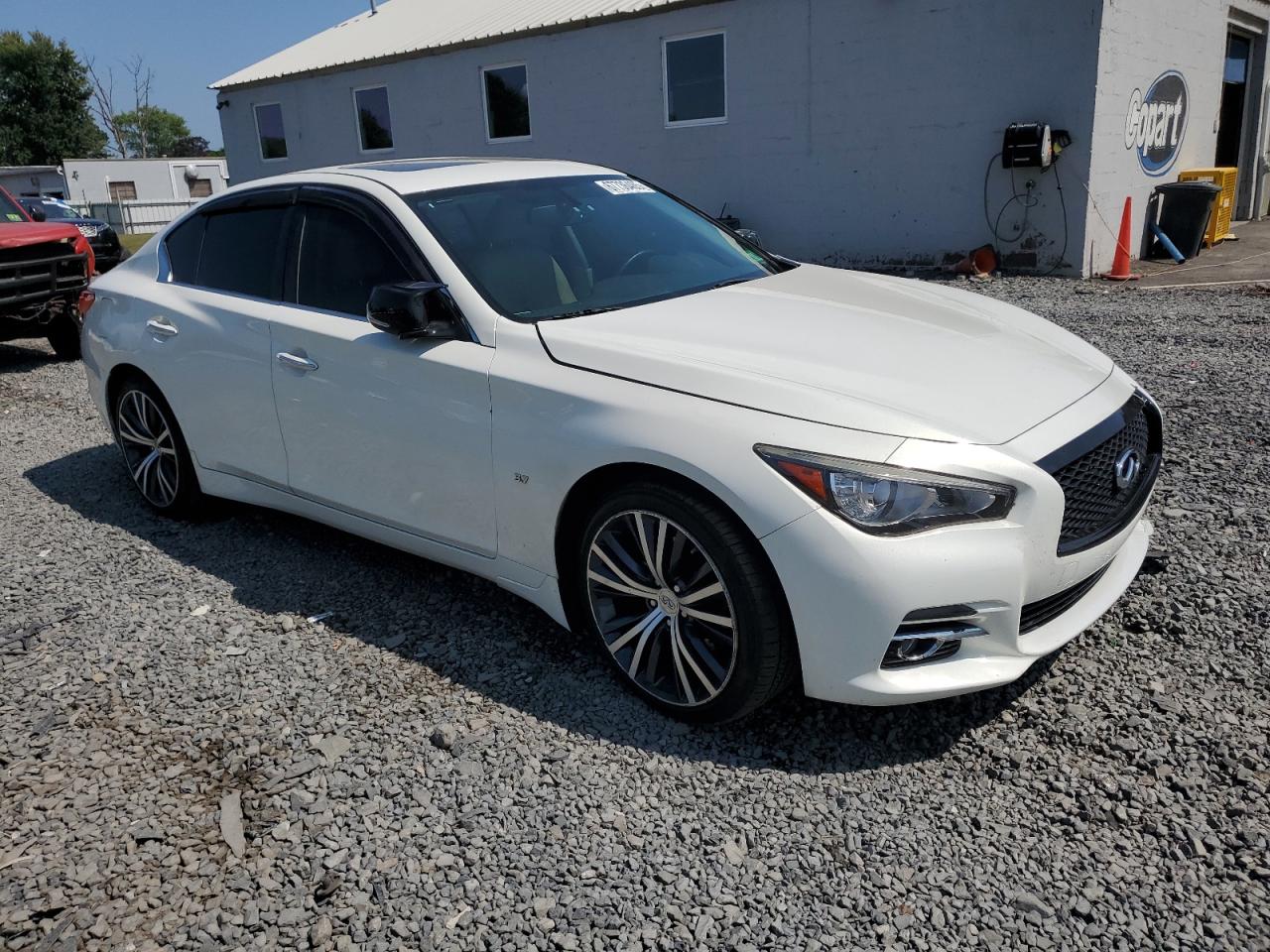 2015 Infiniti Q50 Premium White vin: JN1BV7AR0FM420085