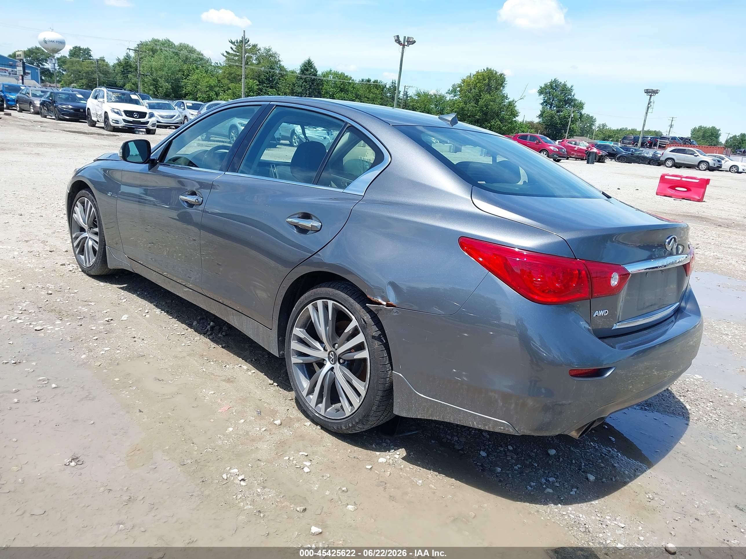 2015 Infiniti Q50 Premium Gray vin: JN1BV7AR0FM422676
