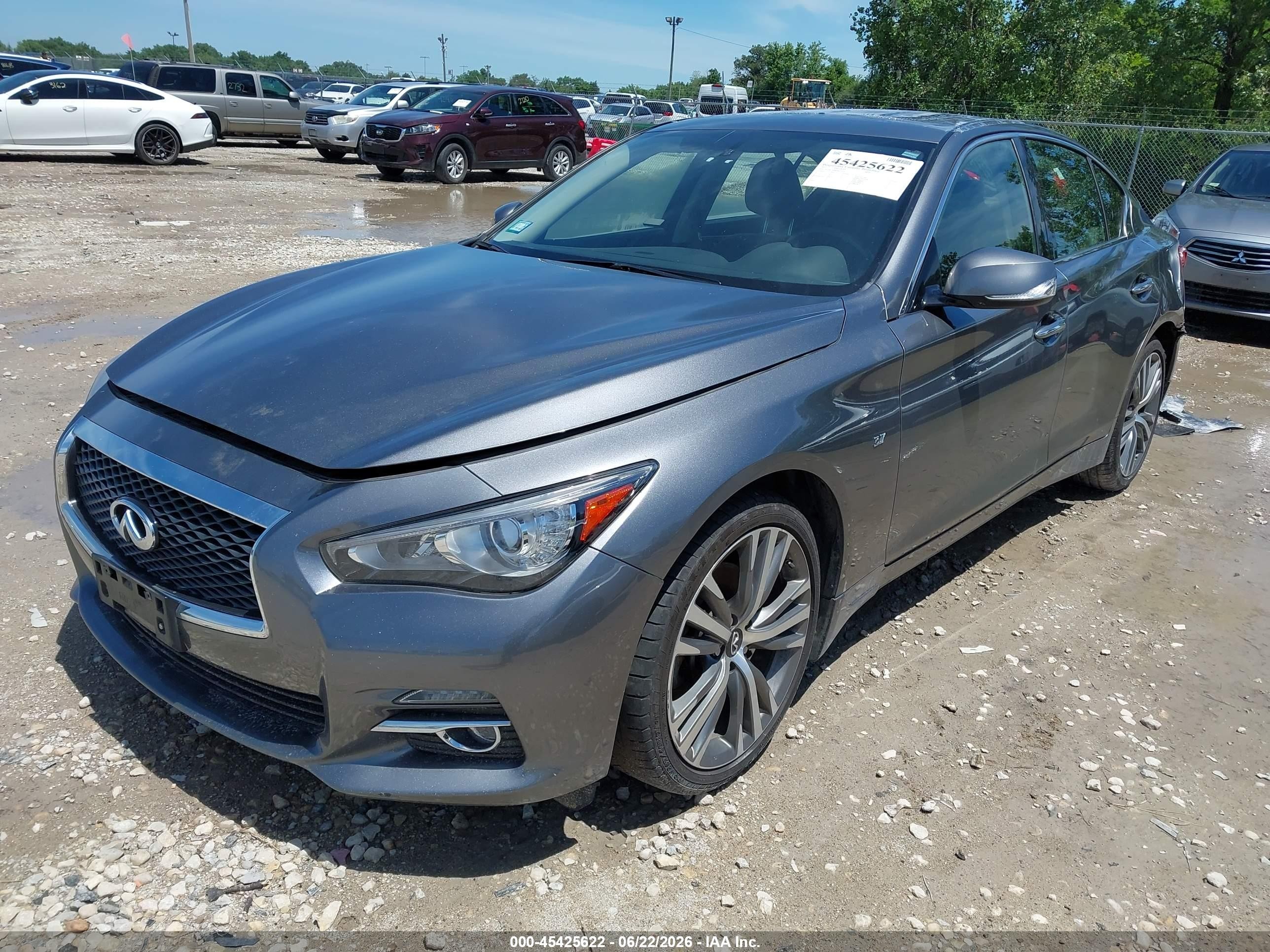 2015 Infiniti Q50 Premium Gray vin: JN1BV7AR0FM422676