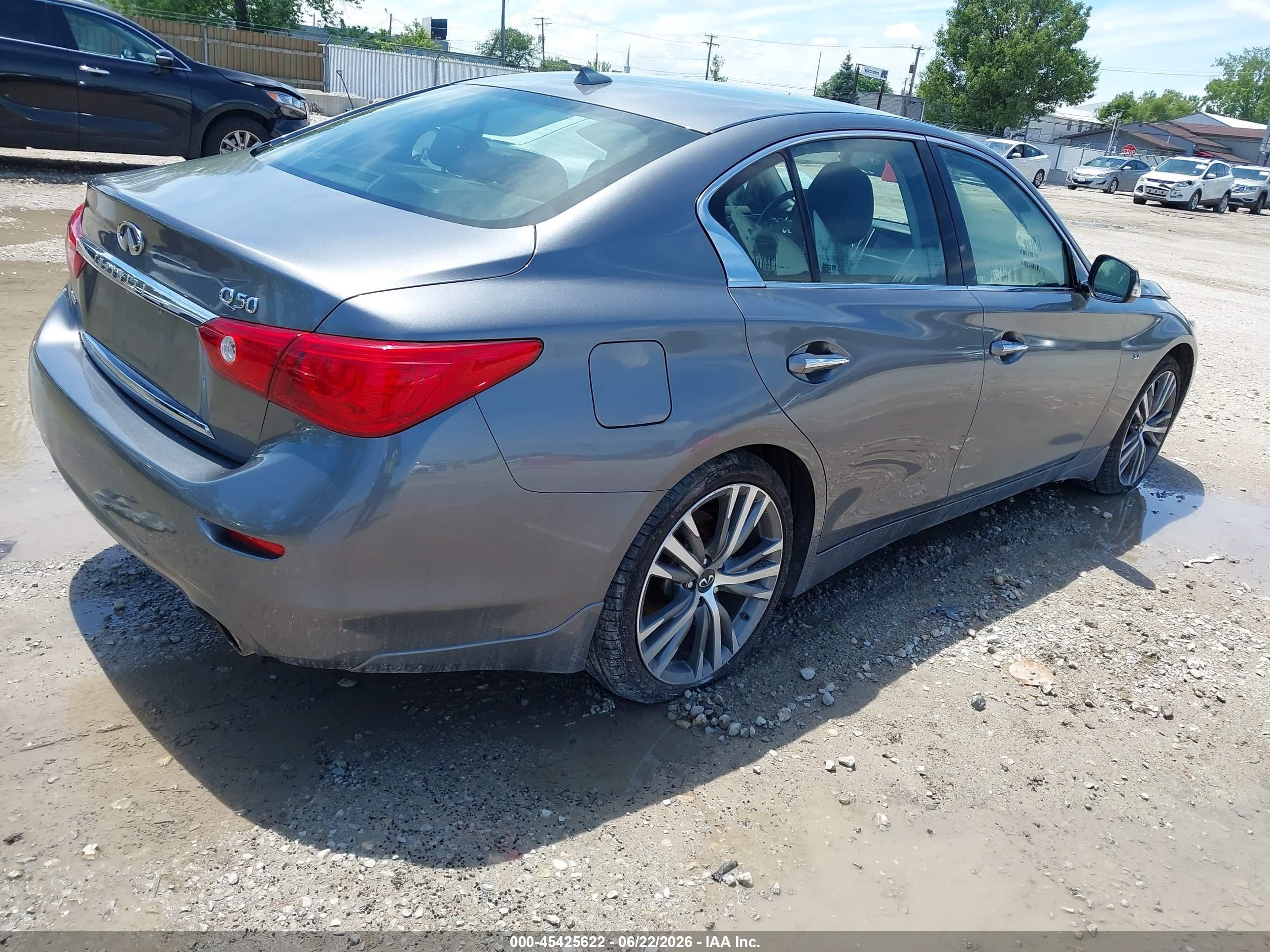 2015 Infiniti Q50 Premium Gray vin: JN1BV7AR0FM422676