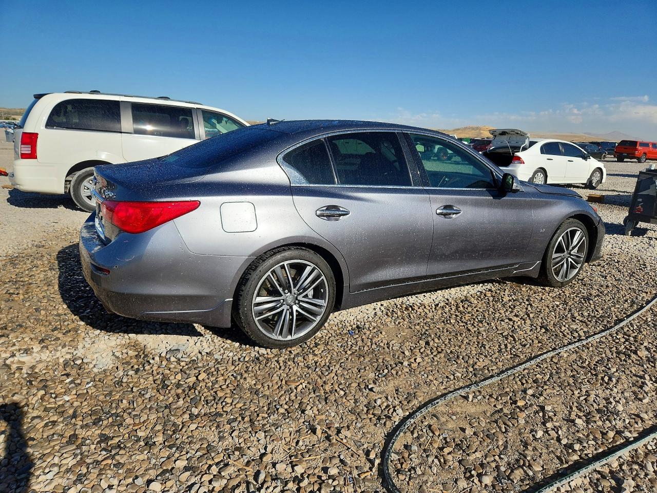 2014 Infiniti Q50 Sport Gray vin: JN1BV7AR1EM689856