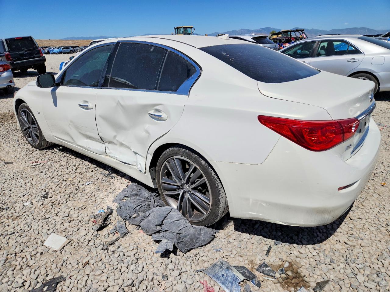 2014 Infiniti Q50 Sport White vin: JN1BV7AR1EM699691
