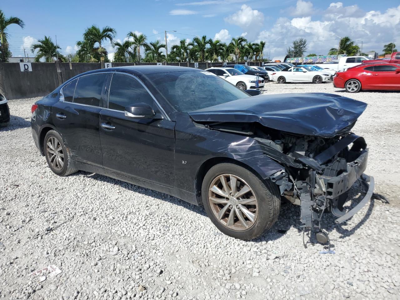 2014 Infiniti Q50 Base Black vin: JN1BV7AR1EM703285