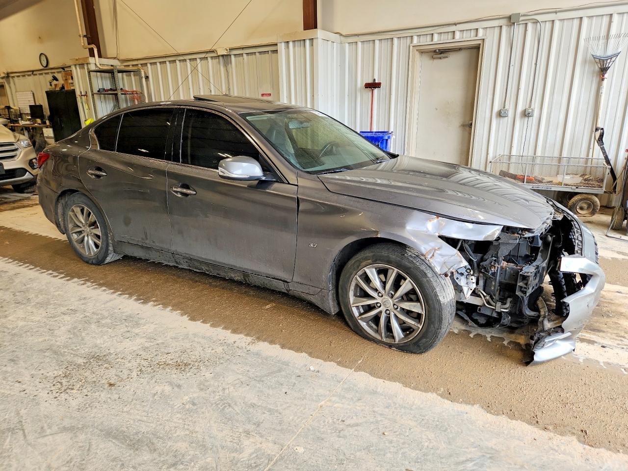 2014 Infiniti Q50 Base Серый vin: JN1BV7AR1EM706350