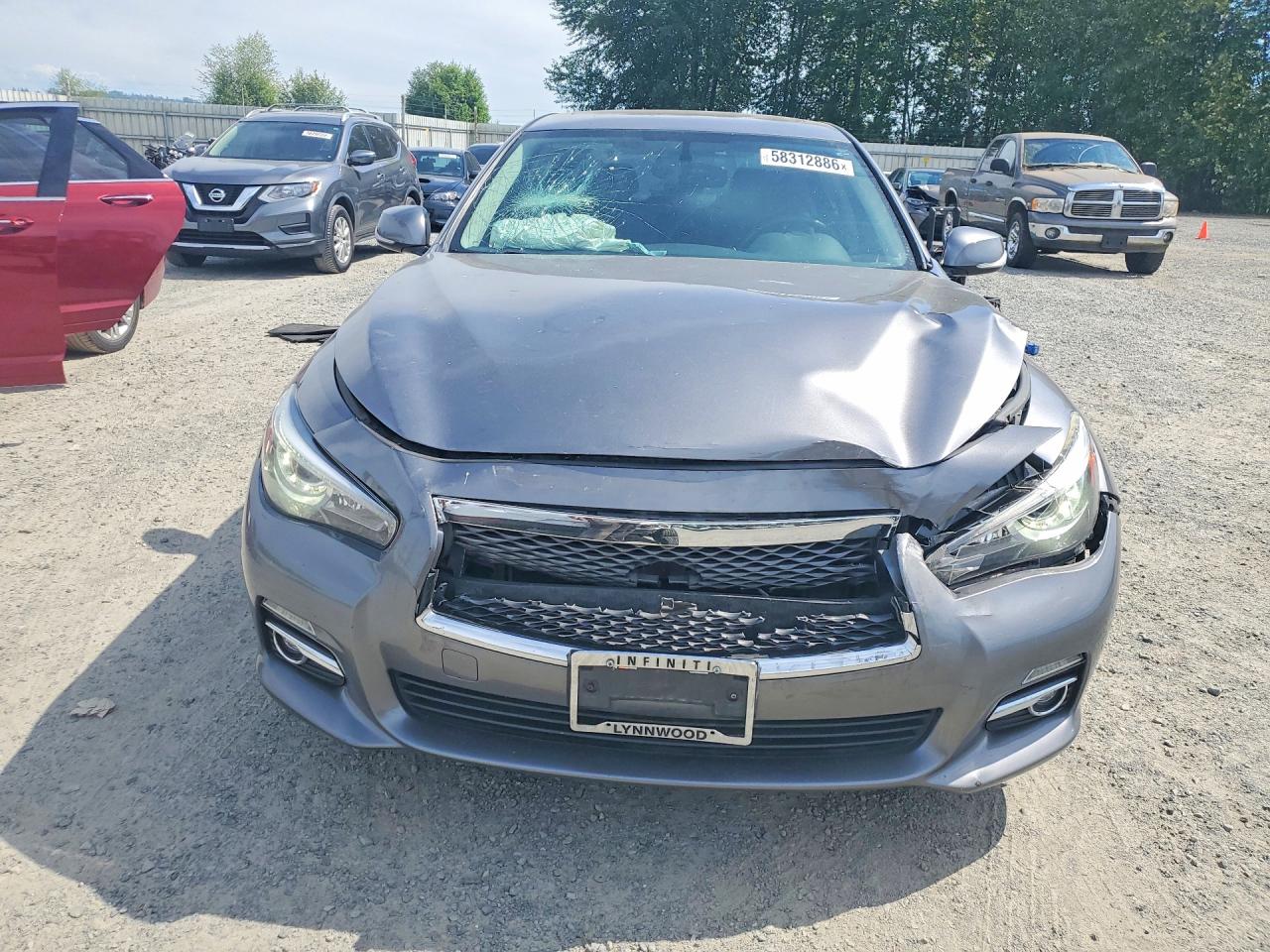 2015 Infiniti Q50 Premium Charcoal vin: JN1BV7AR1FM394175