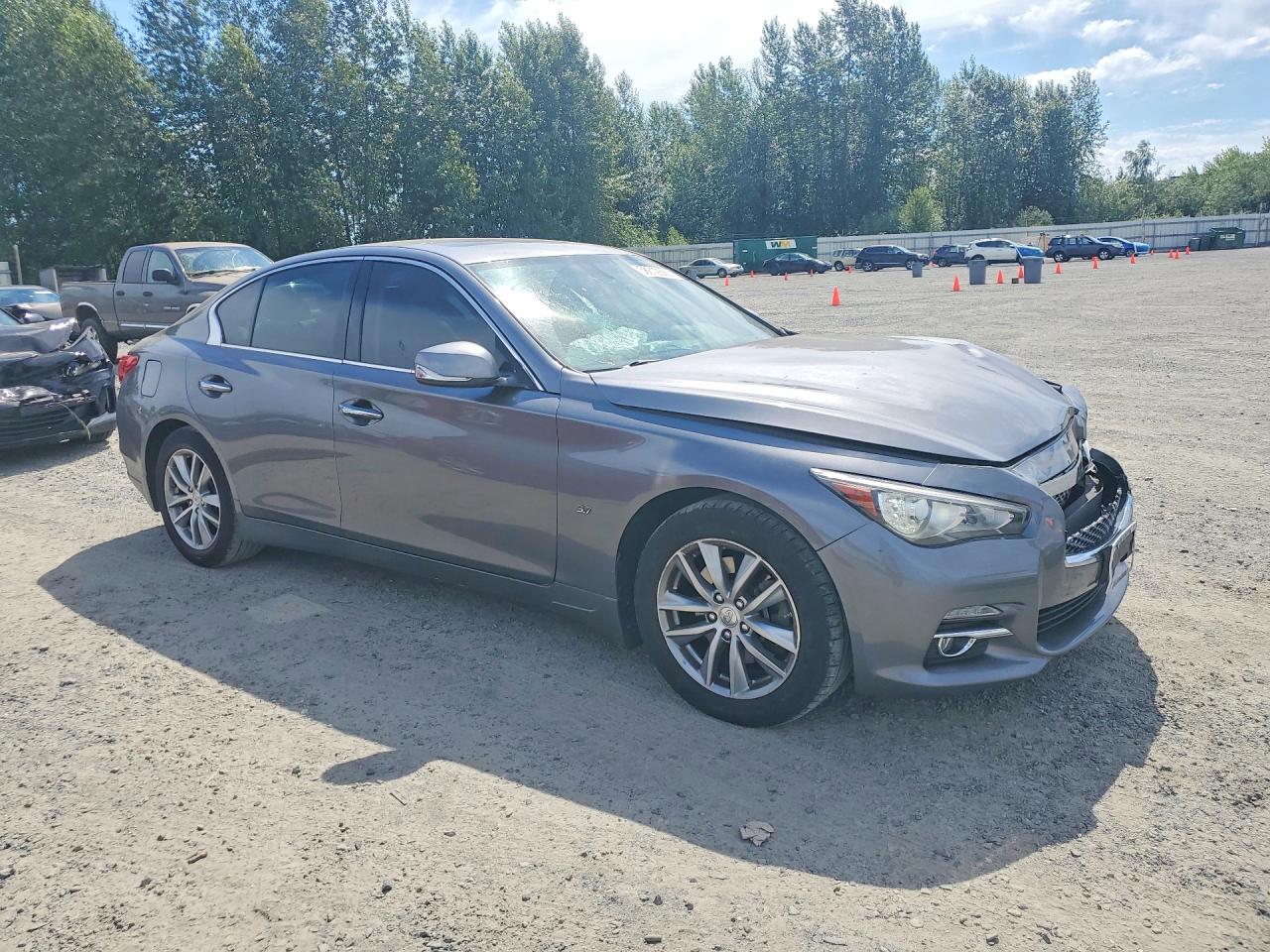 2015 Infiniti Q50 Premium Charcoal vin: JN1BV7AR1FM394175