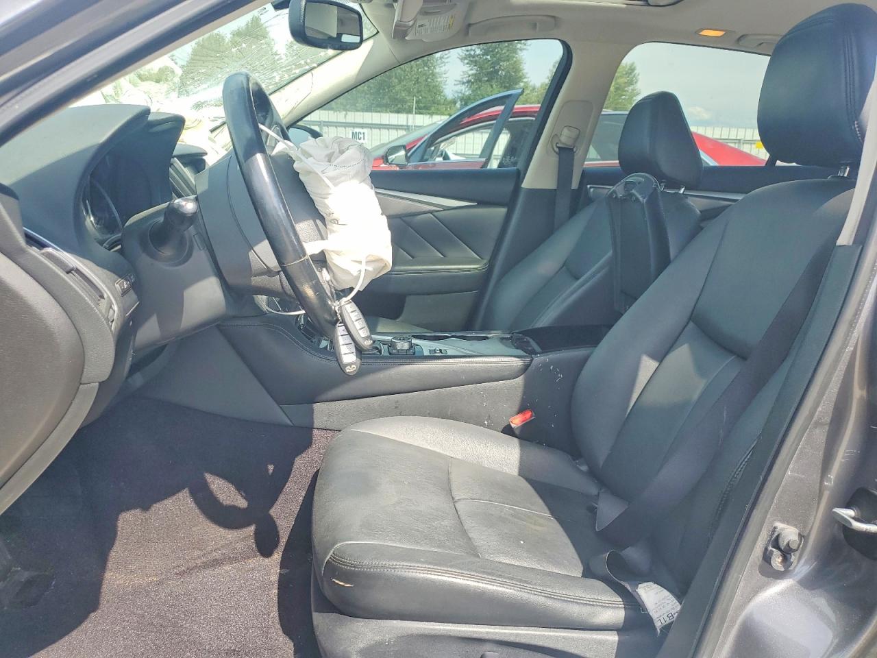 2015 Infiniti Q50 Premium Charcoal vin: JN1BV7AR1FM394175