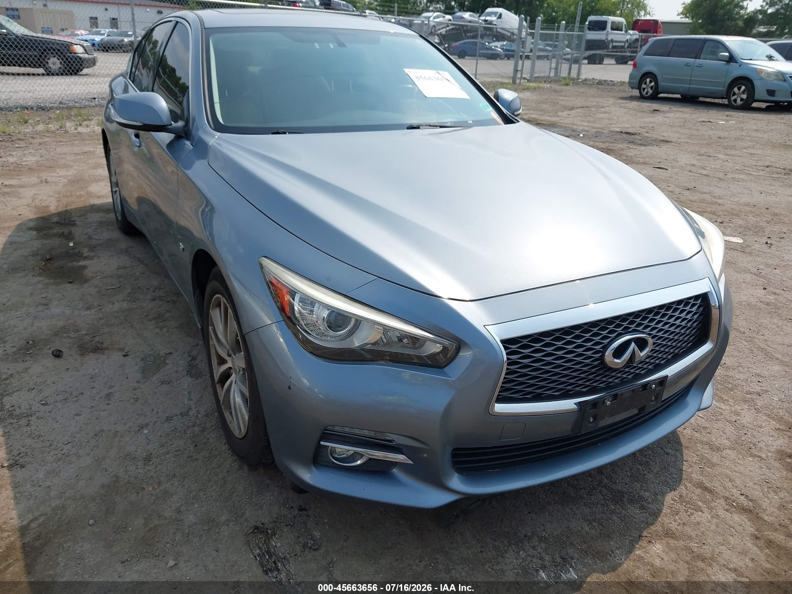 2015 Infiniti Q50 Premium Blue vin: JN1BV7AR1FM396833