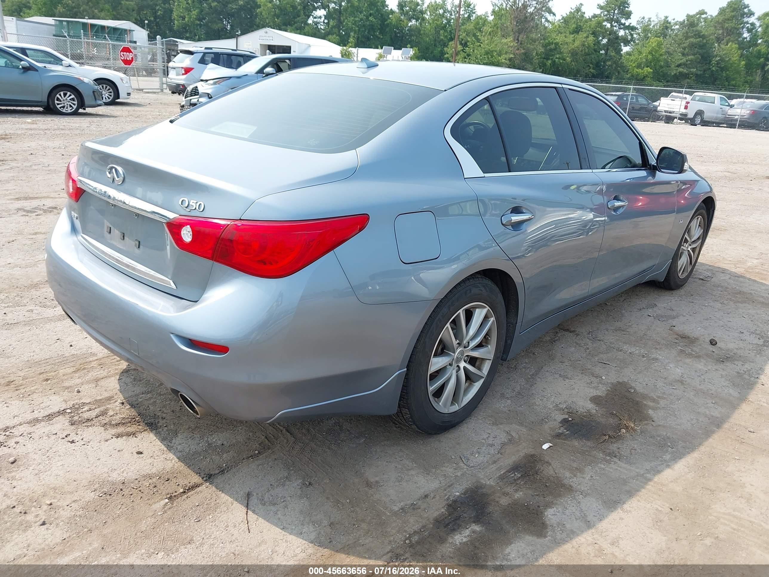 2015 Infiniti Q50 Premium Blue vin: JN1BV7AR1FM396833