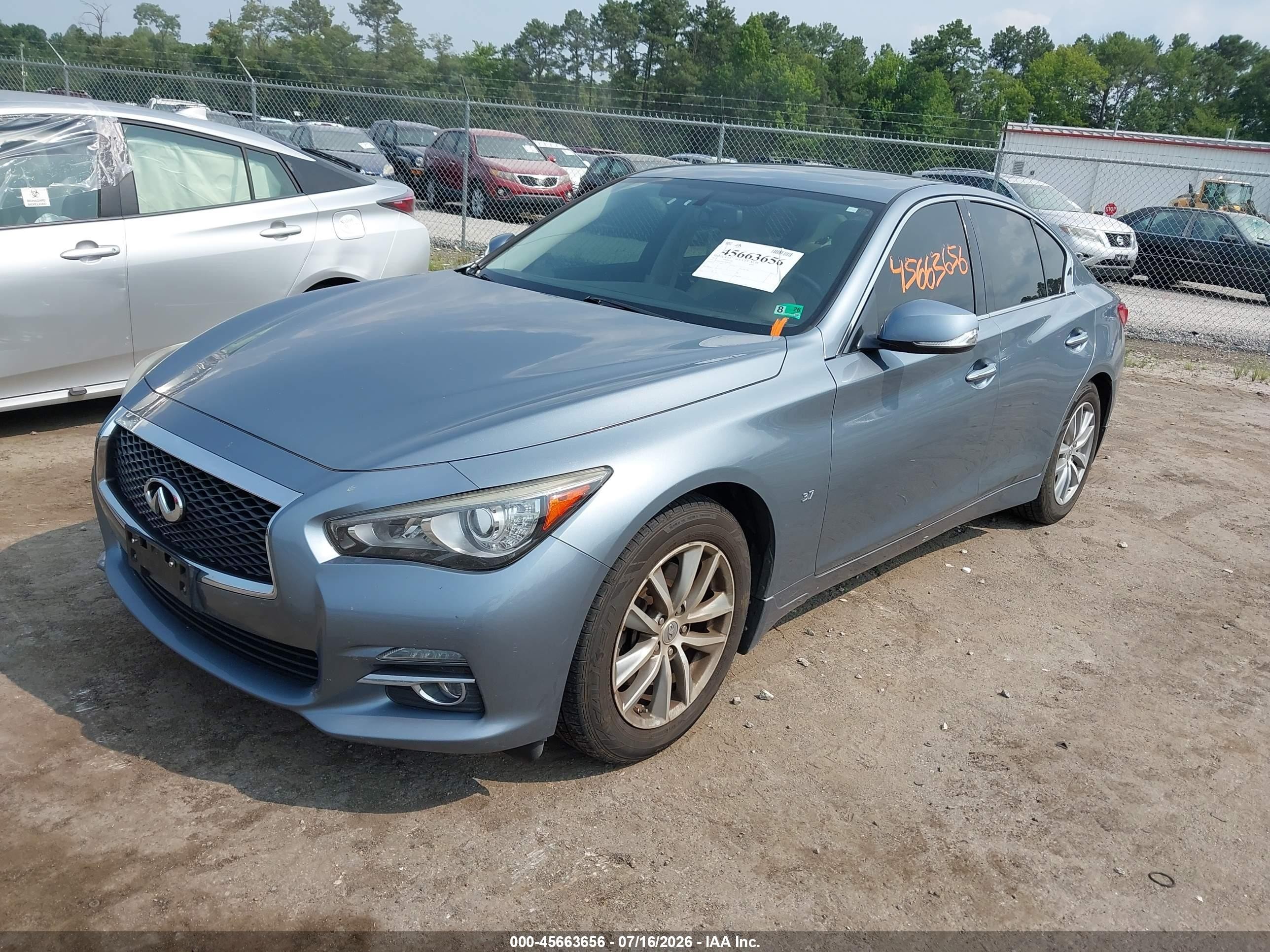 2015 Infiniti Q50 Premium Blue vin: JN1BV7AR1FM396833