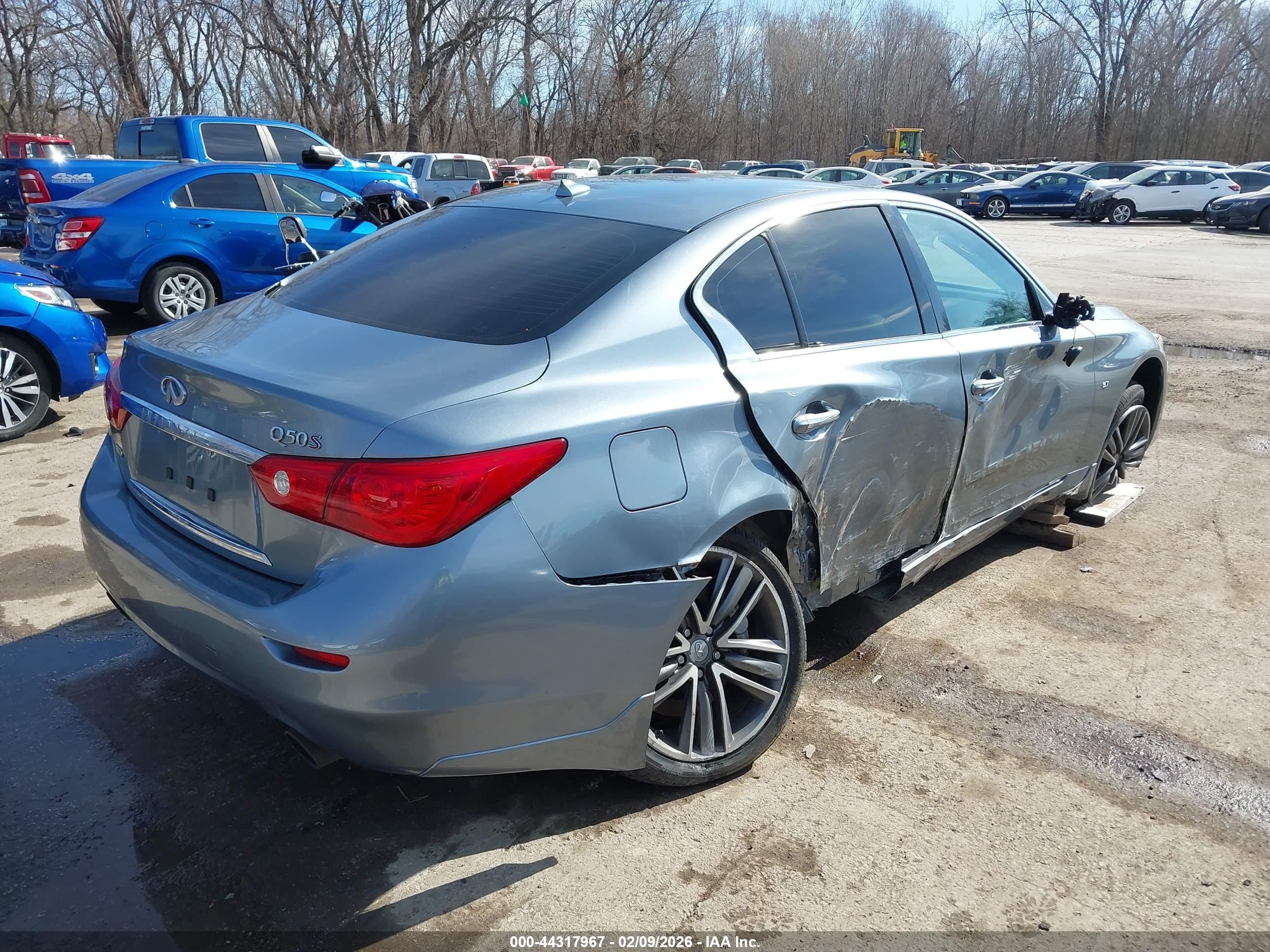 2015 Infiniti Q50 Sport Gray vin: JN1BV7AR1FM398422