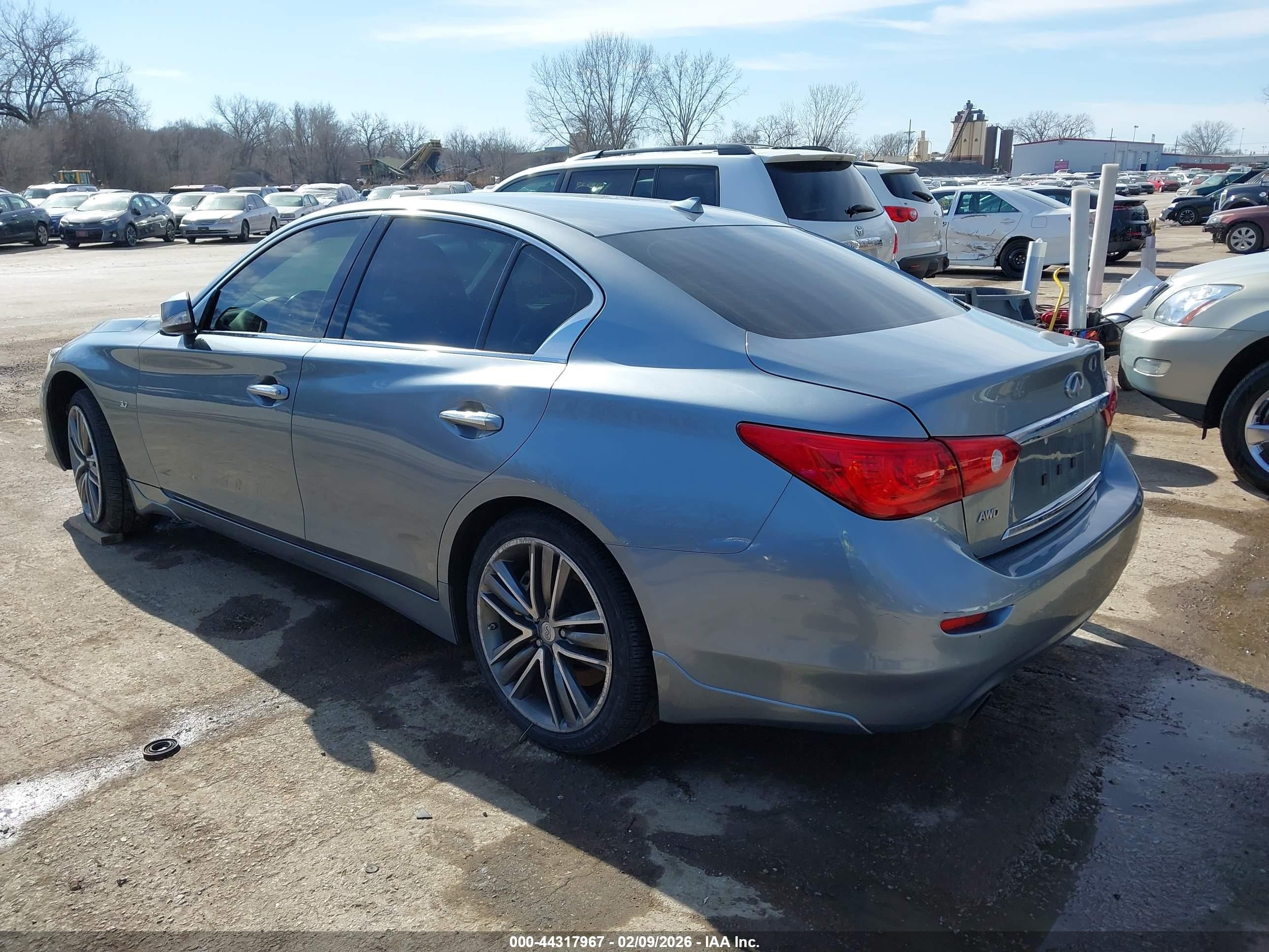2015 Infiniti Q50 Sport Gray vin: JN1BV7AR1FM398422