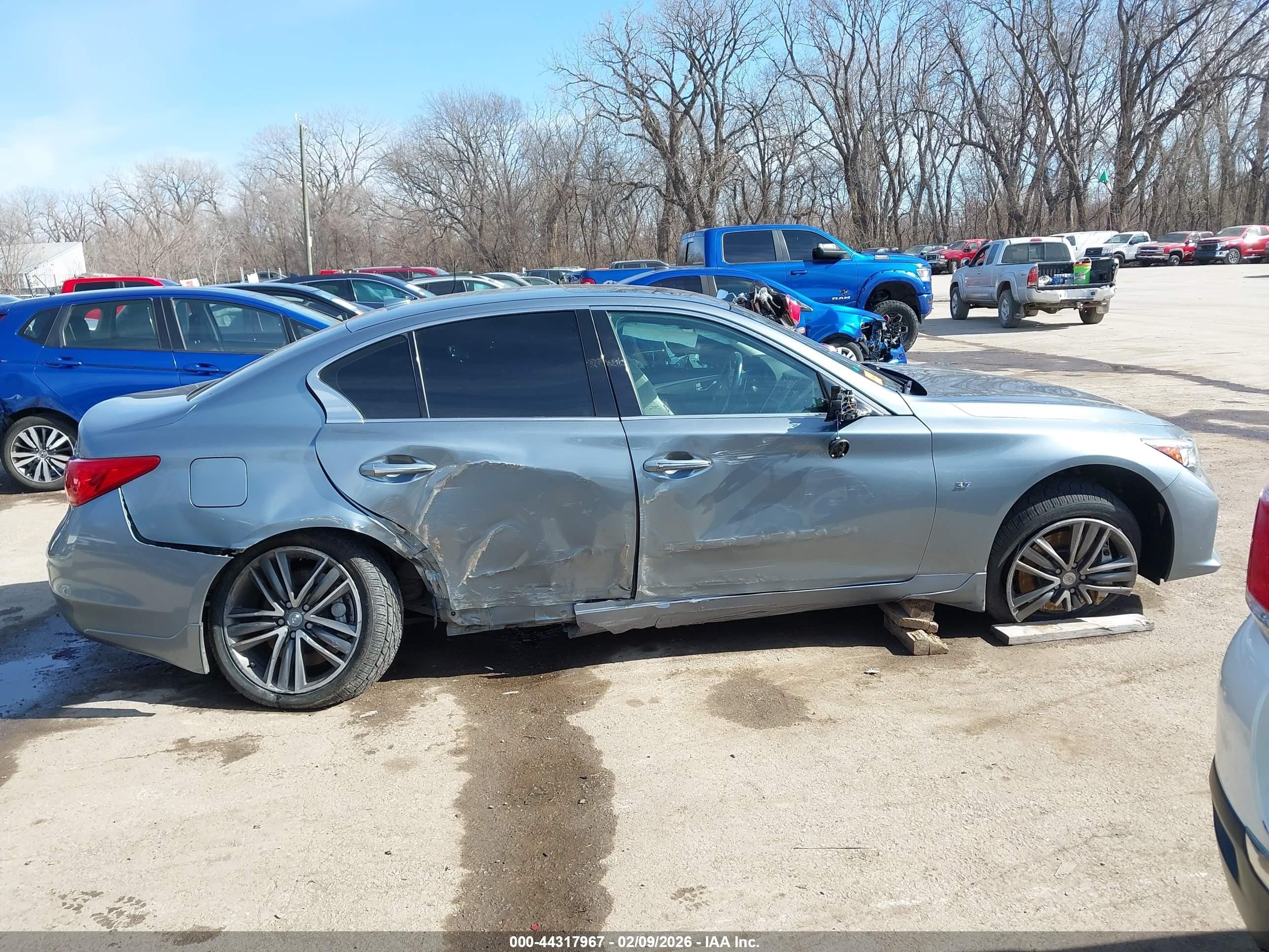 2015 Infiniti Q50 Sport Gray vin: JN1BV7AR1FM398422