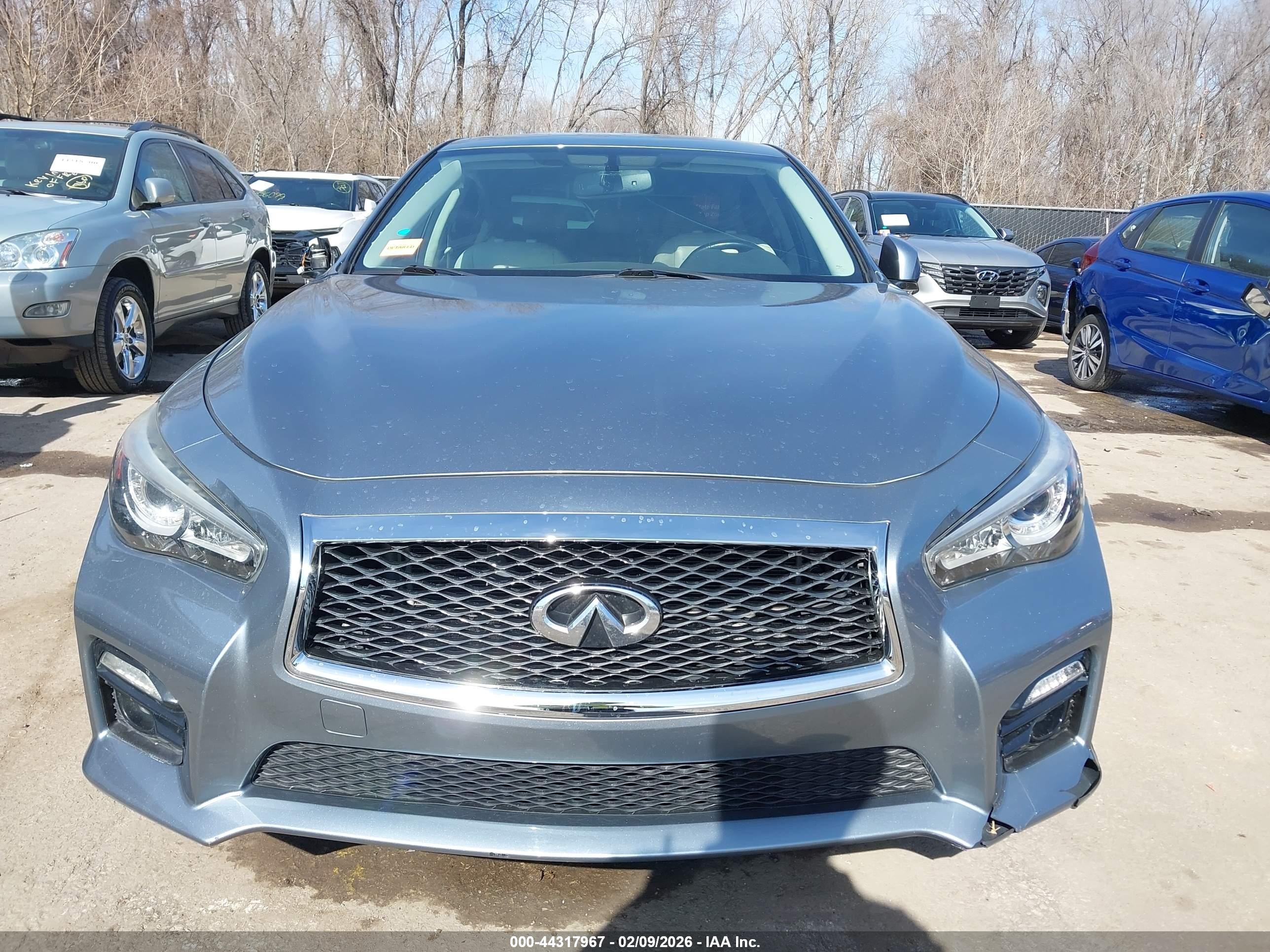 2015 Infiniti Q50 Sport Gray vin: JN1BV7AR1FM398422