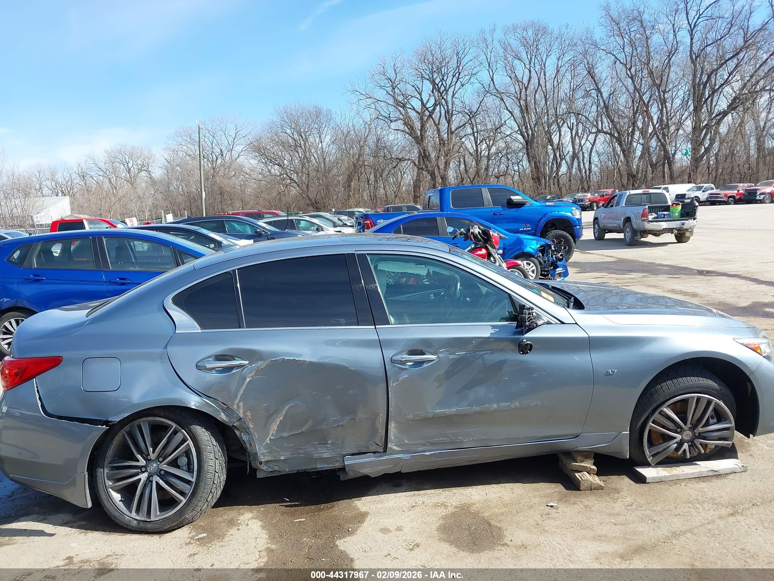 2015 Infiniti Q50 Sport Gray vin: JN1BV7AR1FM398422