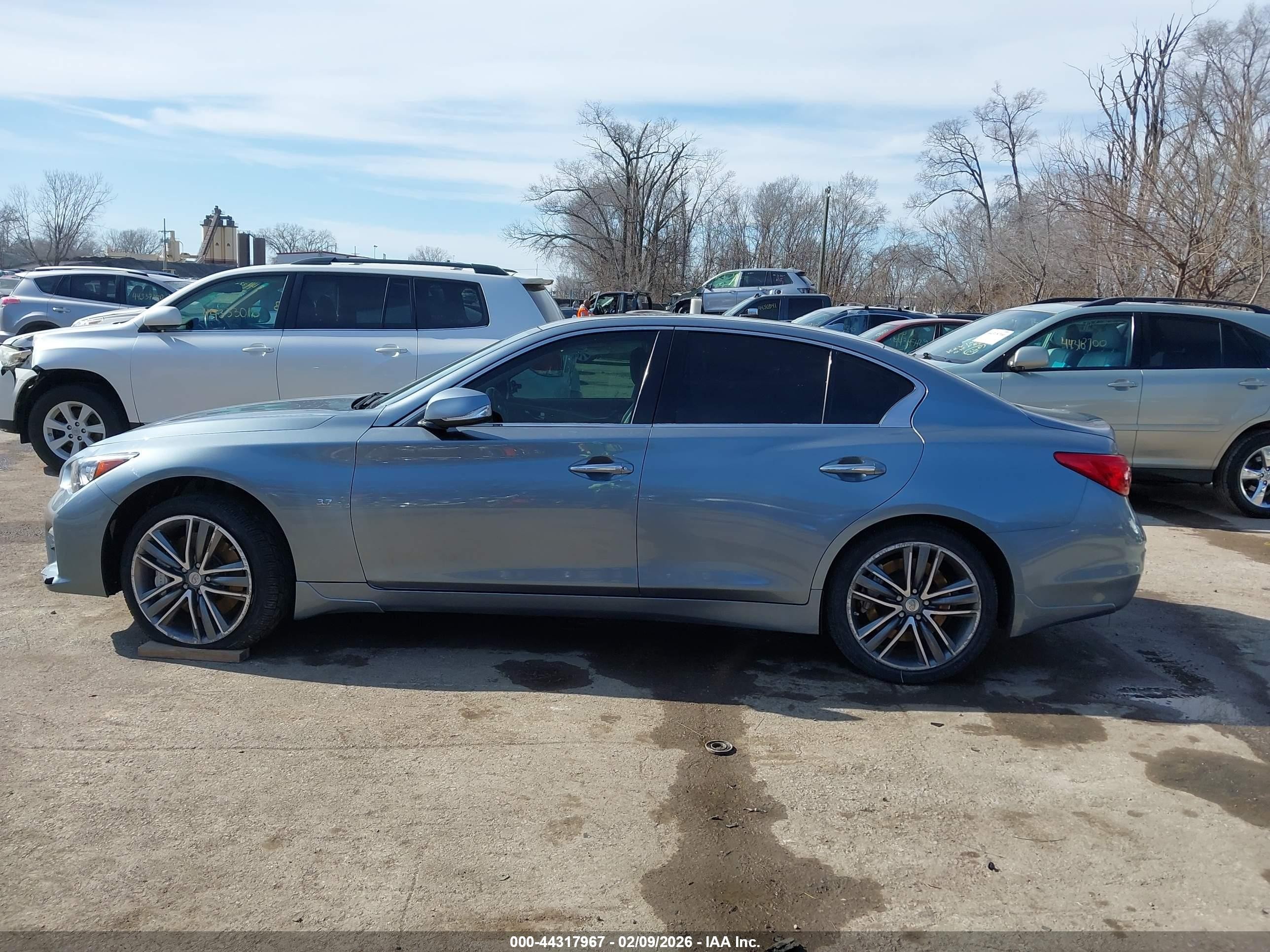 2015 Infiniti Q50 Sport Gray vin: JN1BV7AR1FM398422