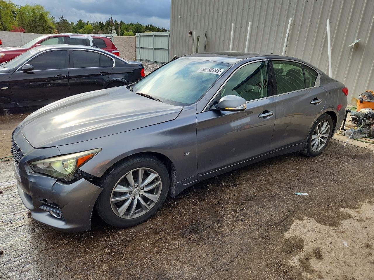 2015 Infiniti Q50 Premium Gray vin: JN1BV7AR1FM405899