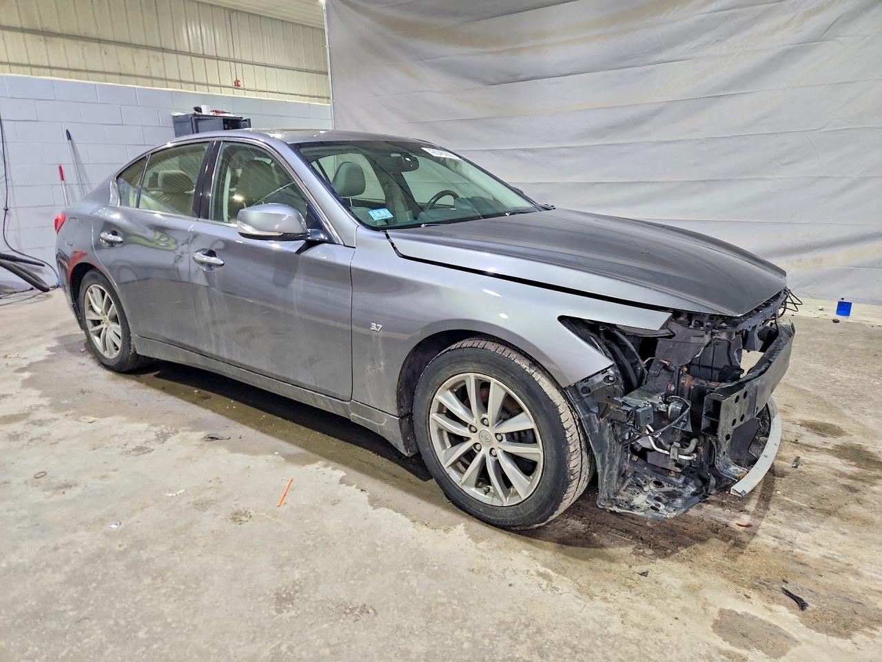 2015 Infiniti Q50 Premium Серый vin: JN1BV7AR1FM407006