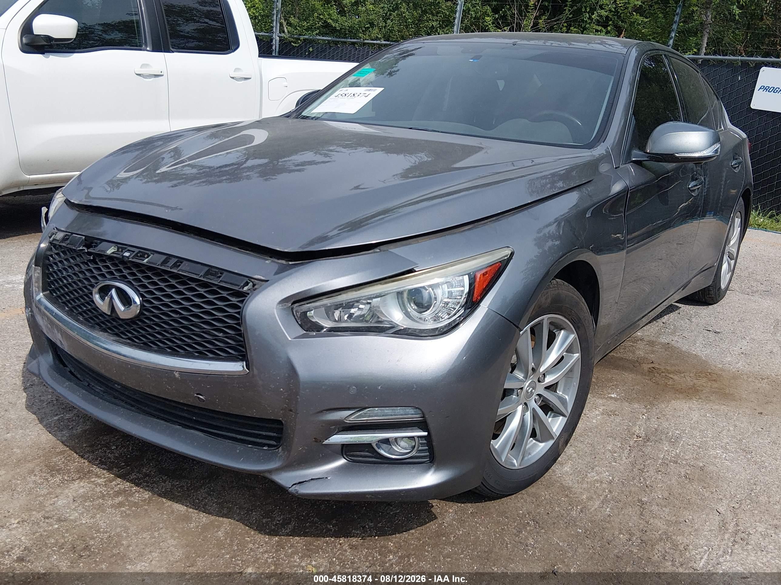 2015 Infiniti Q50 Premium Gray vin: JN1BV7AR1FM407765
