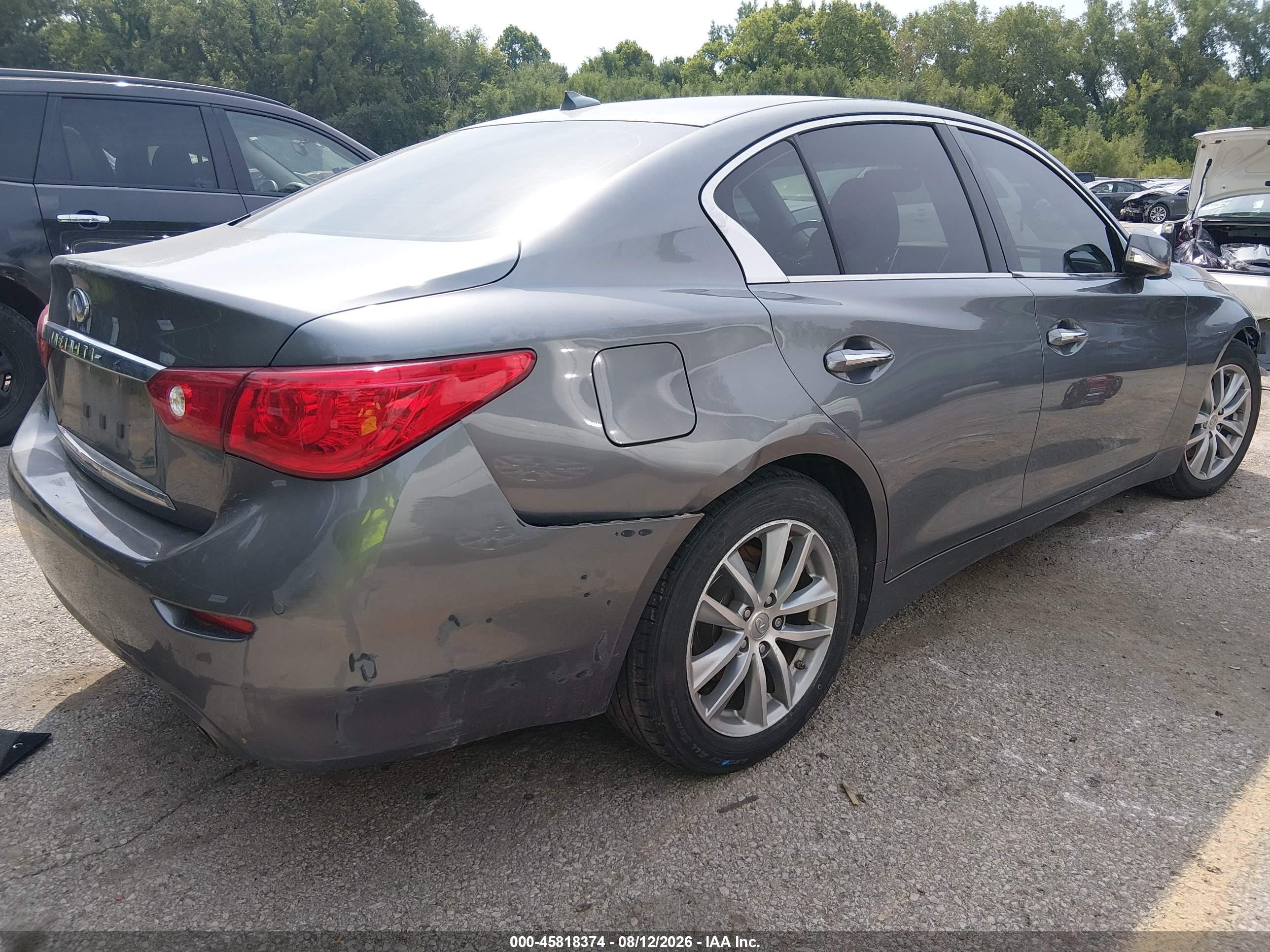 2015 Infiniti Q50 Premium Gray vin: JN1BV7AR1FM407765