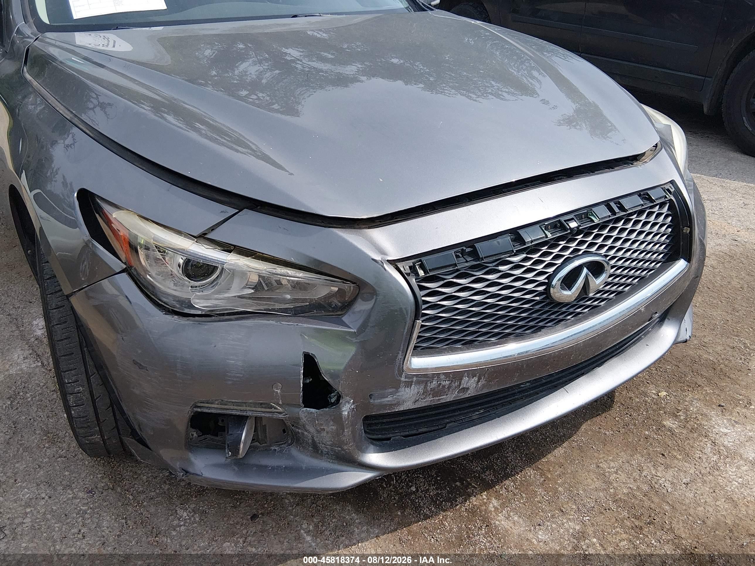 2015 Infiniti Q50 Premium Gray vin: JN1BV7AR1FM407765
