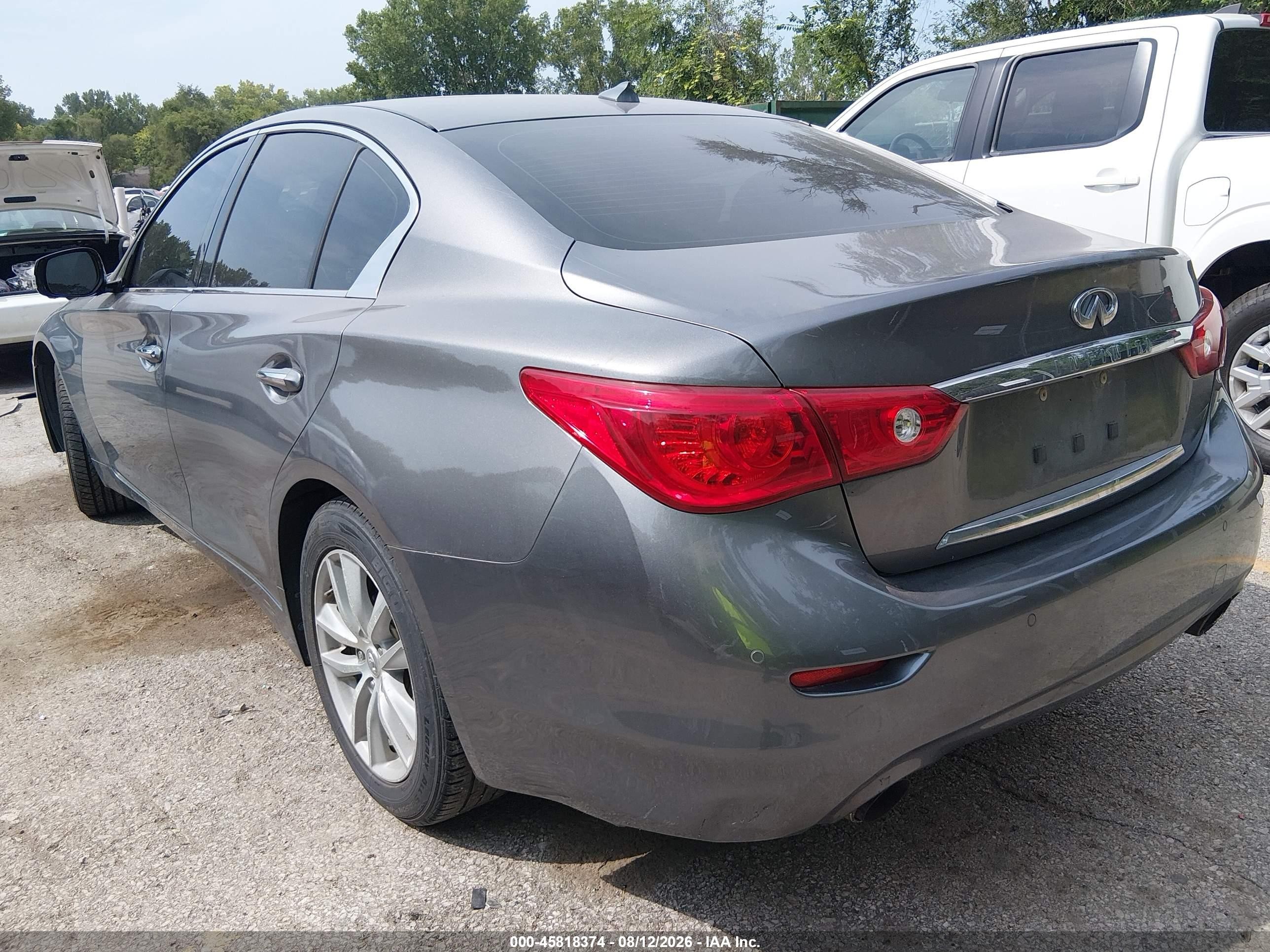 2015 Infiniti Q50 Premium Gray vin: JN1BV7AR1FM407765