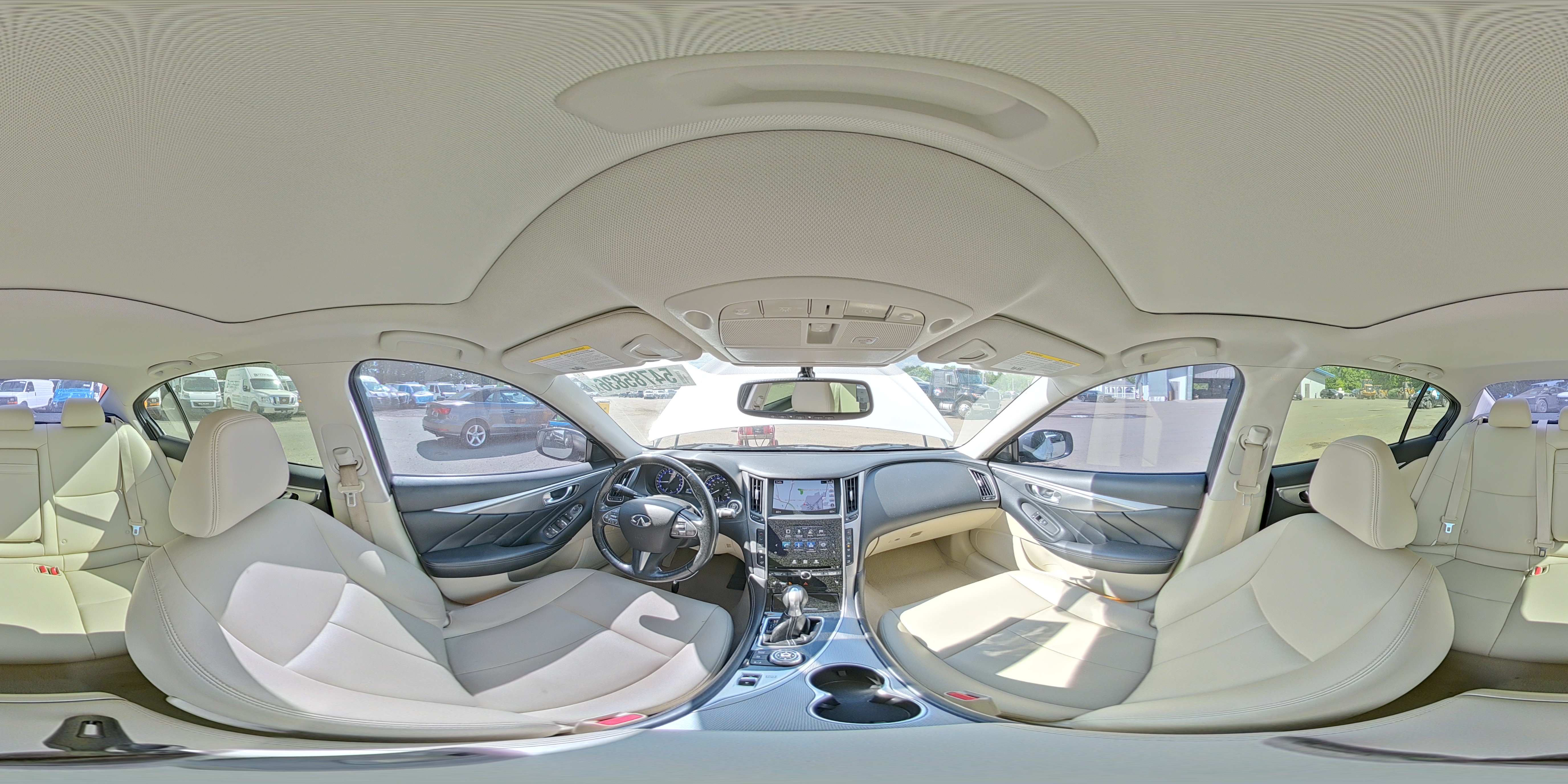 2015 Infiniti Q50 Premium White vin: JN1BV7AR1FM412108
