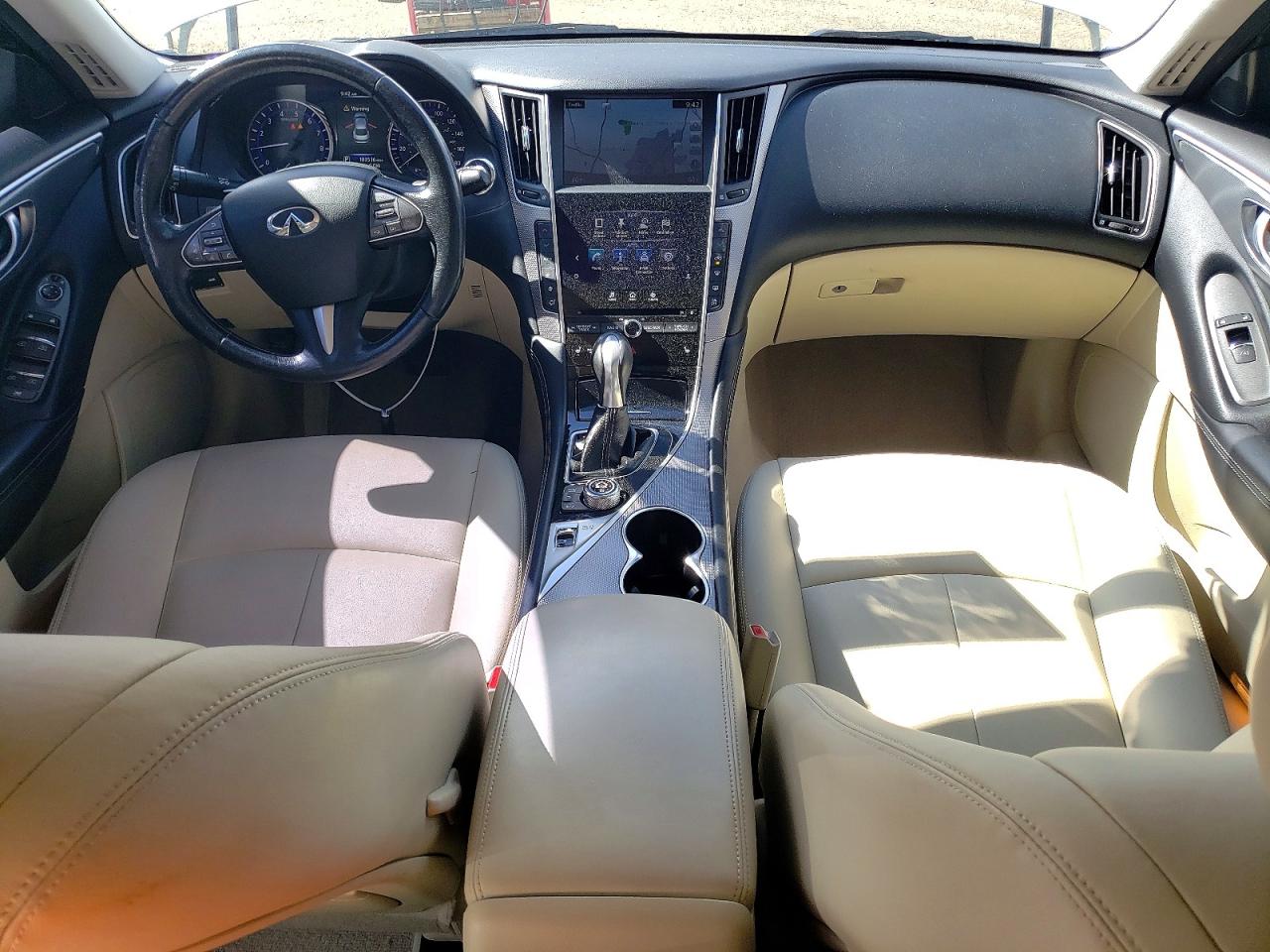2015 Infiniti Q50 Premium White vin: JN1BV7AR1FM412108