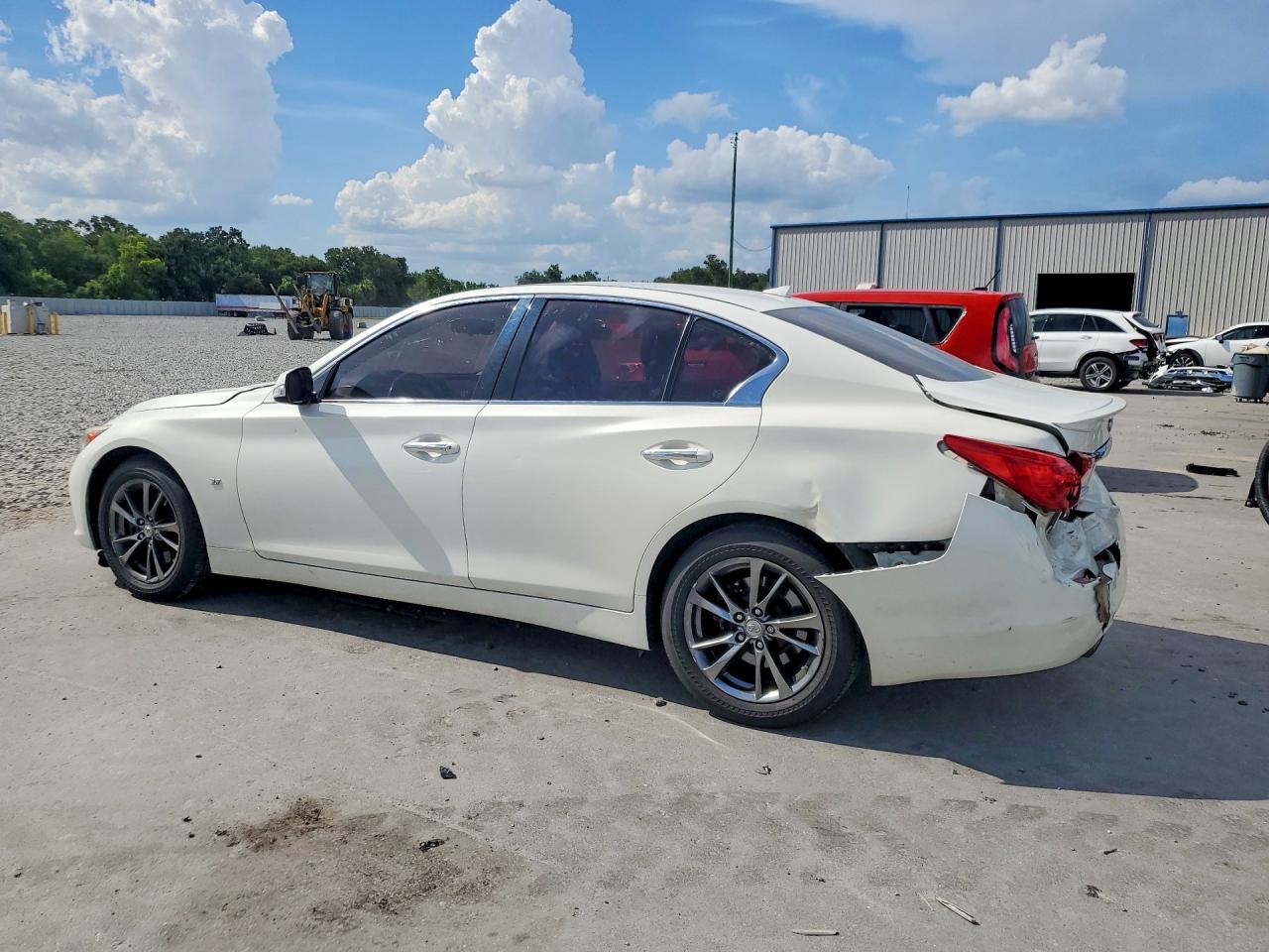 2015 Infiniti Q50 Base White vin: JN1BV7AR1FM419916