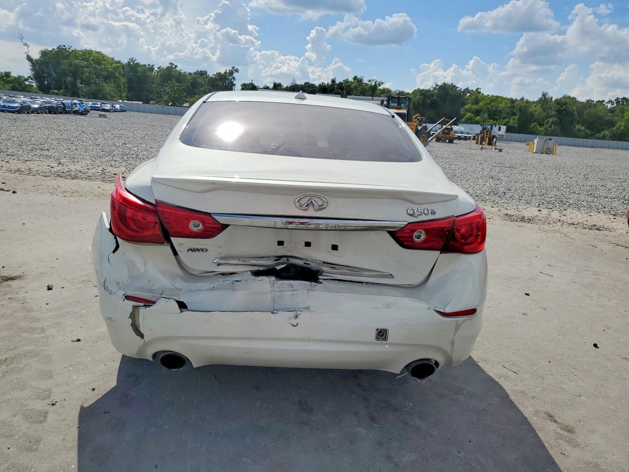 2015 Infiniti Q50 Base White vin: JN1BV7AR1FM419916