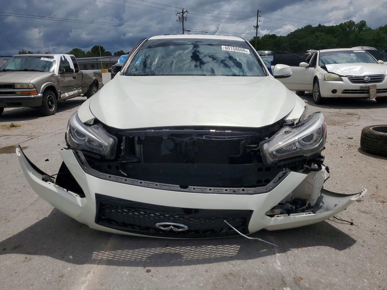 2015 Infiniti Q50 Premium White vin: JN1BV7AR1FM421231