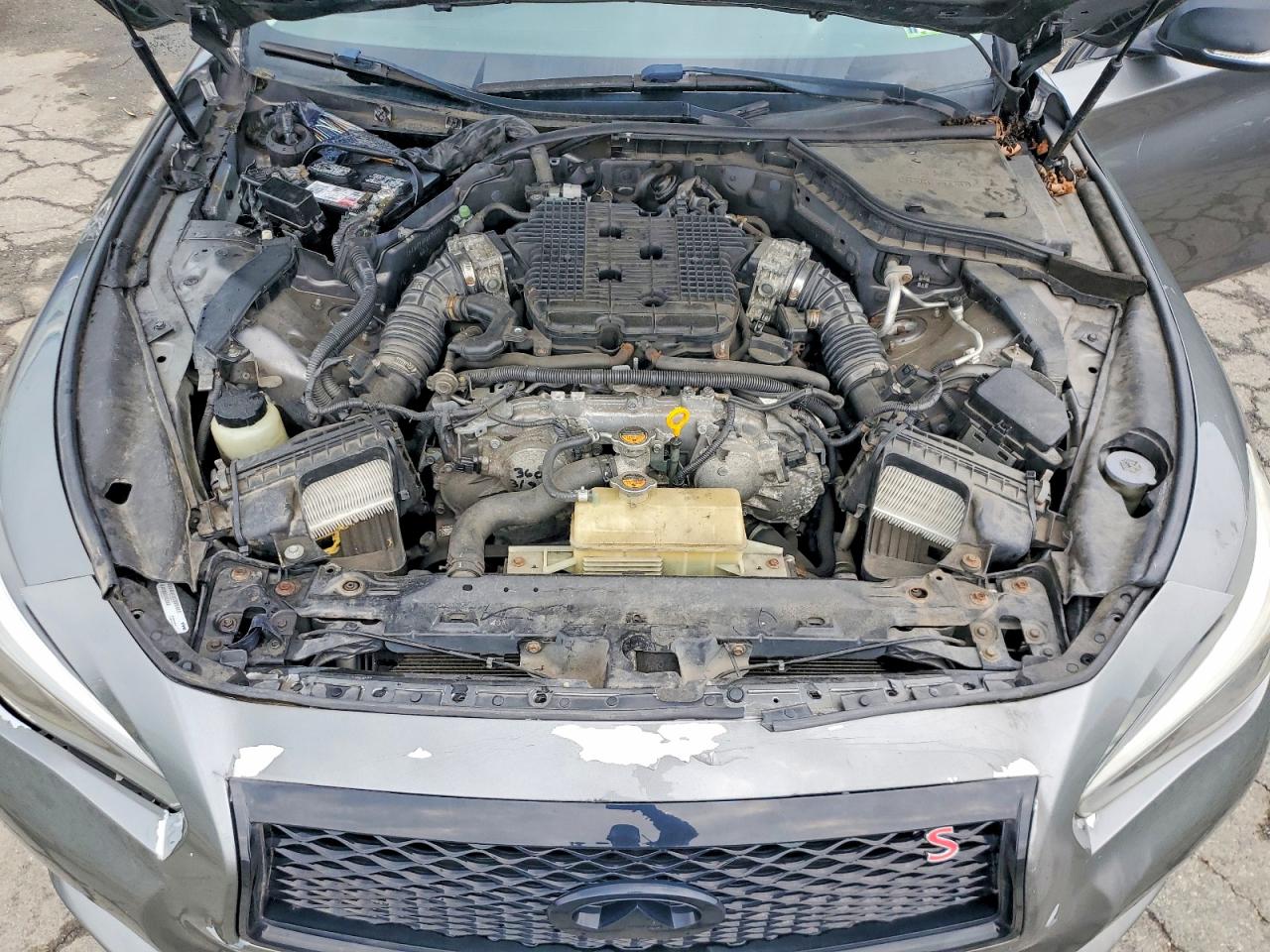 2014 Infiniti Q50 Base Серый vin: JN1BV7AR2EM681409