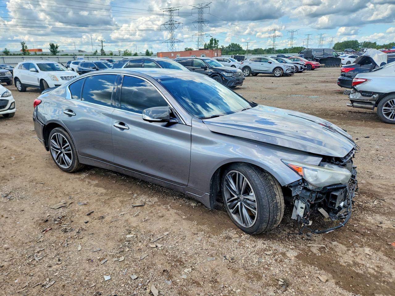 2014 Infiniti Q50 Серый vin: JN1BV7AR2EM684553