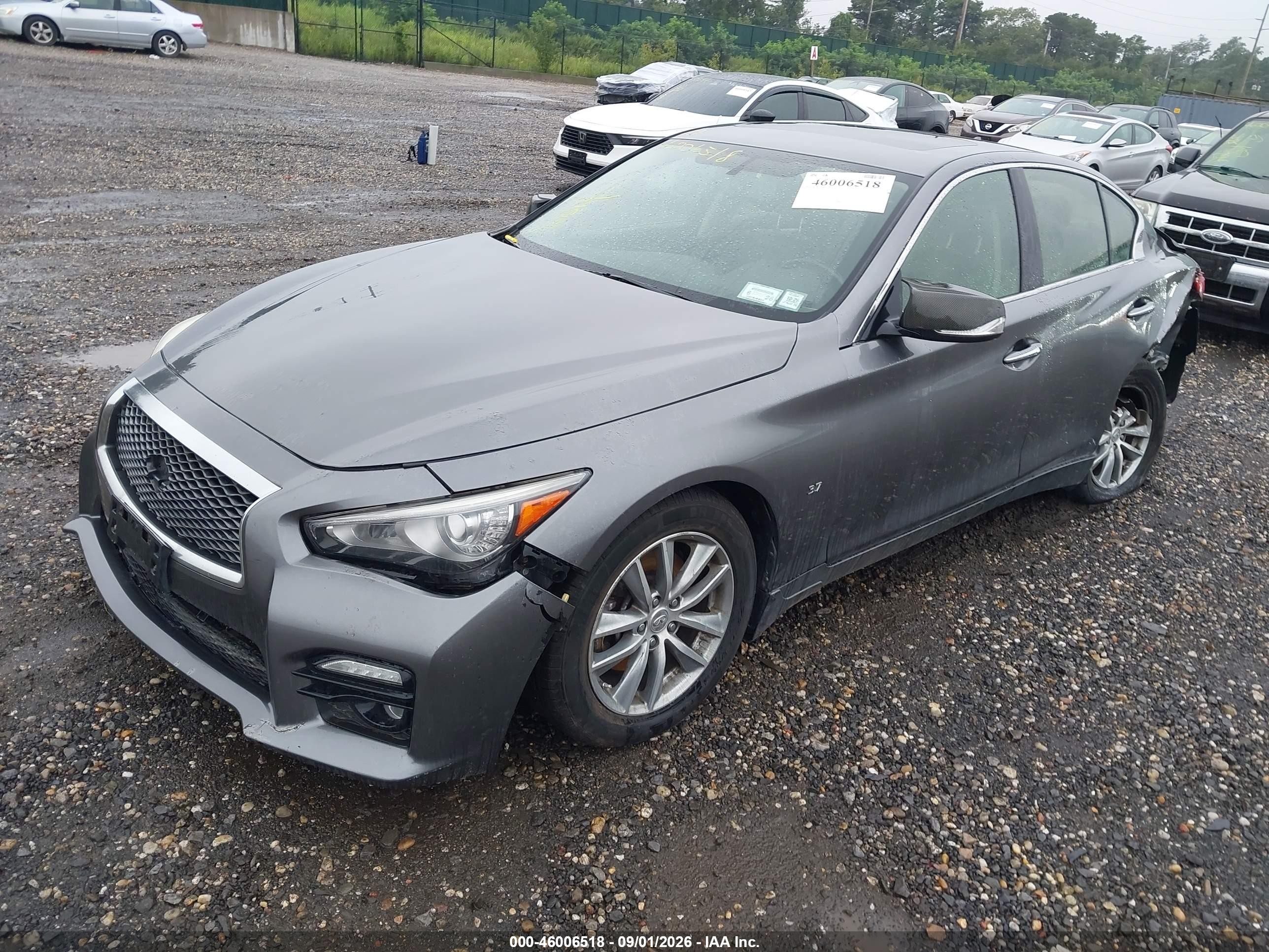 2014 Infiniti Q50 Premium Gray vin: JN1BV7AR2EM685895