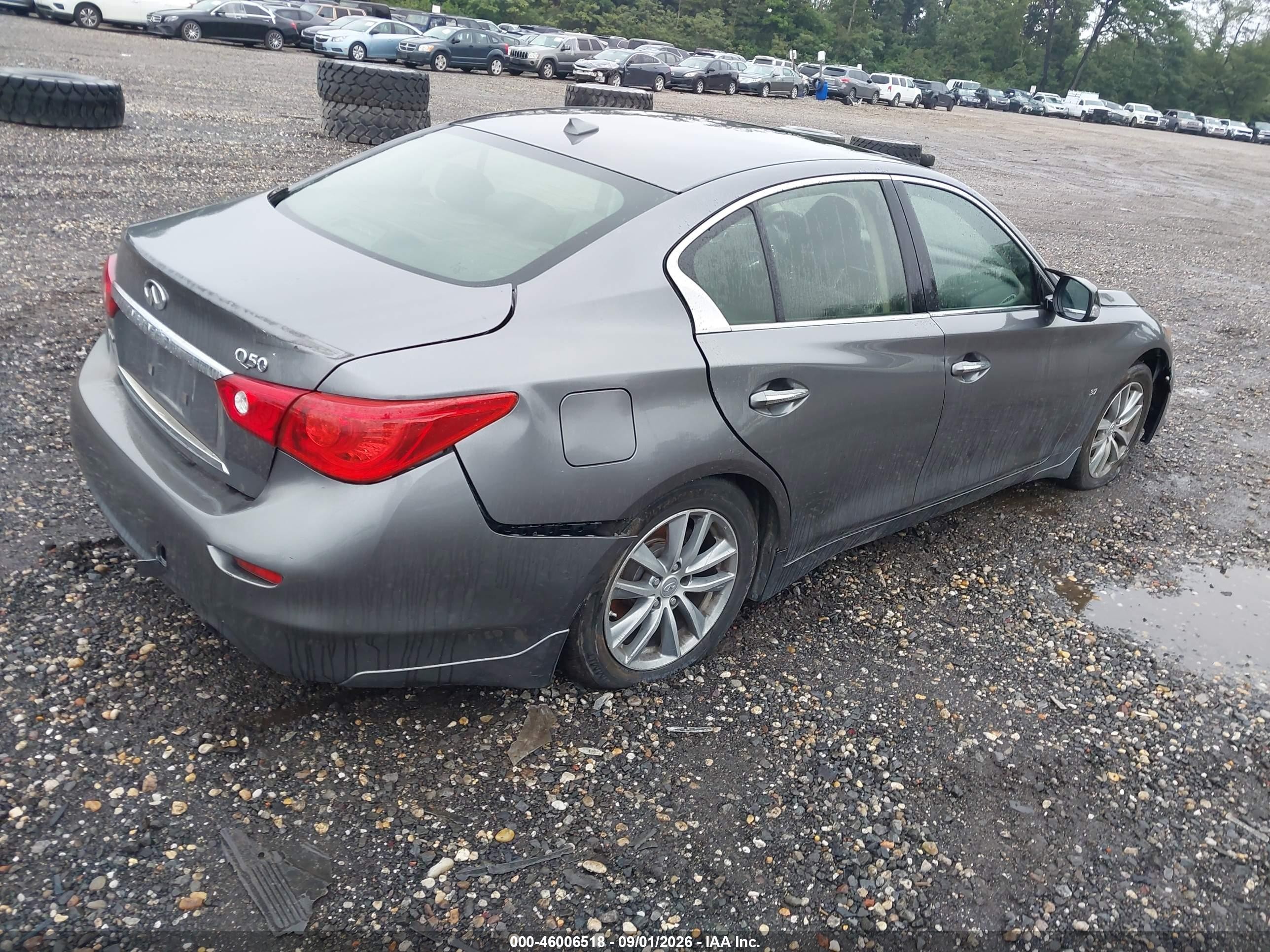2014 Infiniti Q50 Premium Gray vin: JN1BV7AR2EM685895