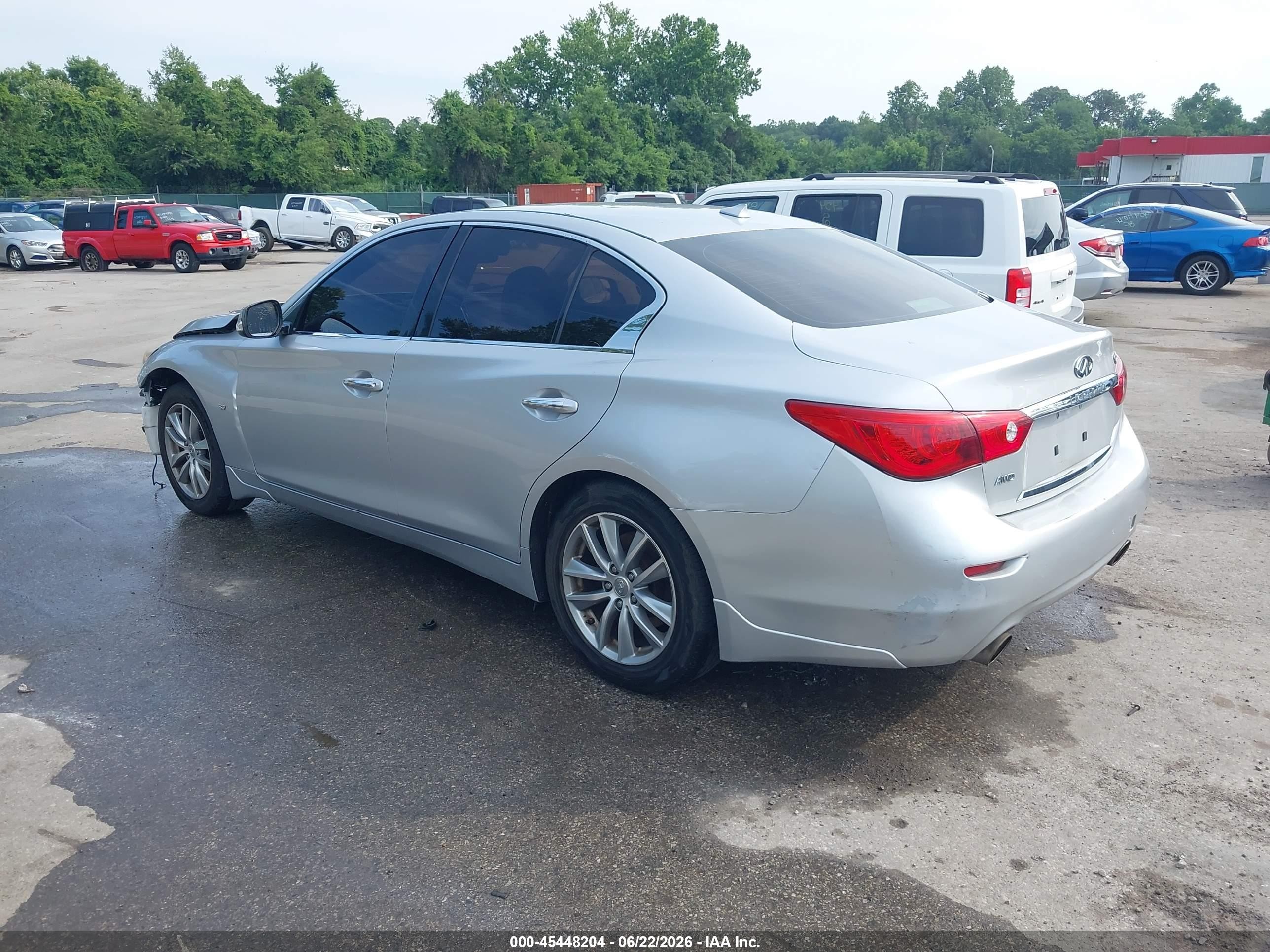 2014 Infiniti Q50 Premium Silver vin: JN1BV7AR2EM688361