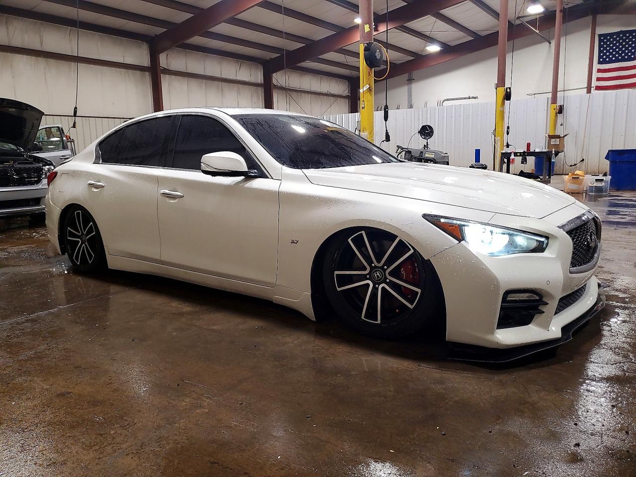 2014 Infiniti Q50 Sport White vin: JN1BV7AR2EM691793