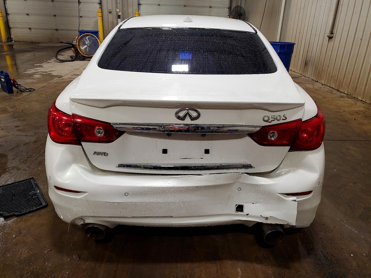 2014 Infiniti Q50 Sport White vin: JN1BV7AR2EM691793