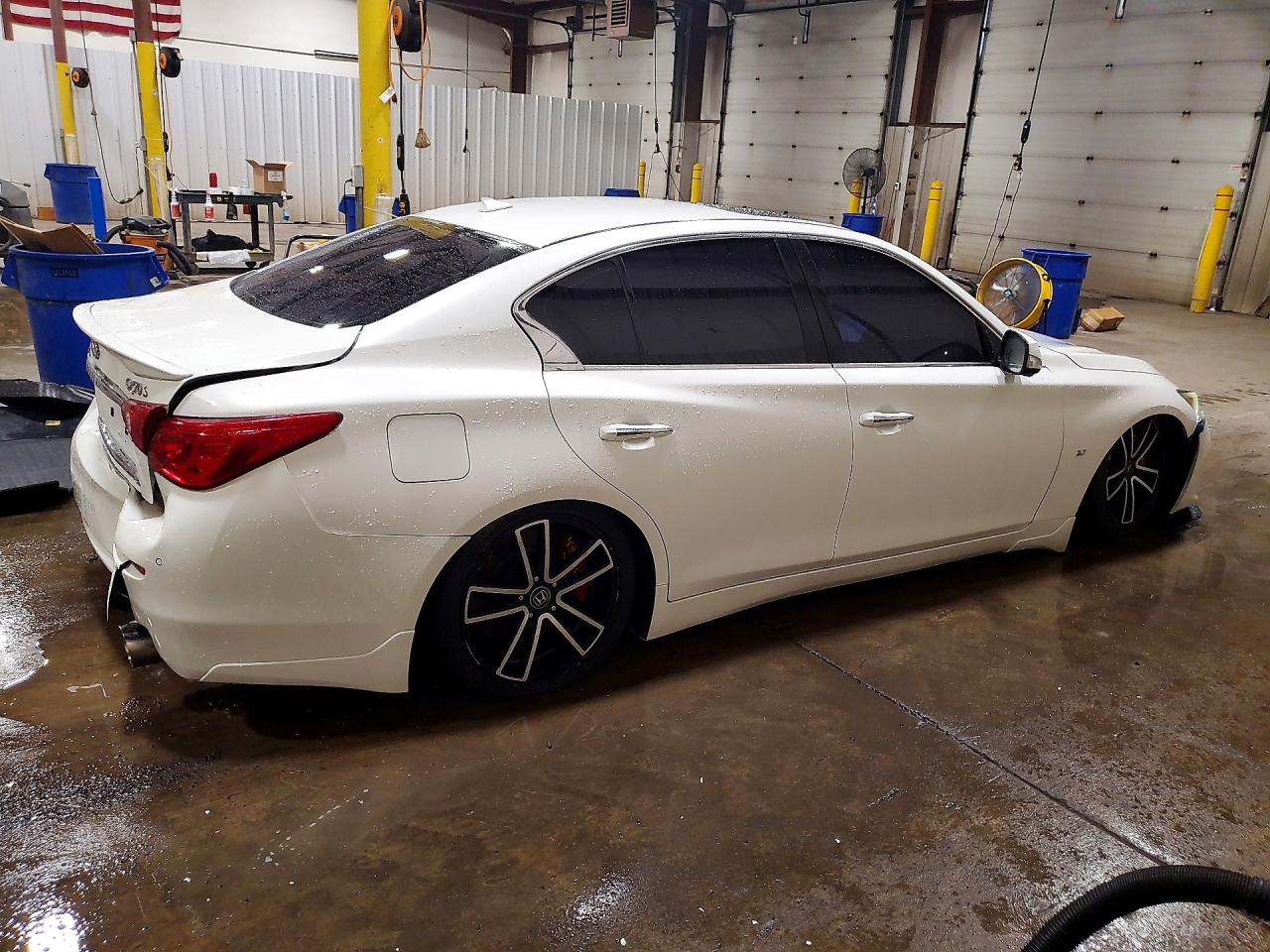 2014 Infiniti Q50 Sport White vin: JN1BV7AR2EM691793