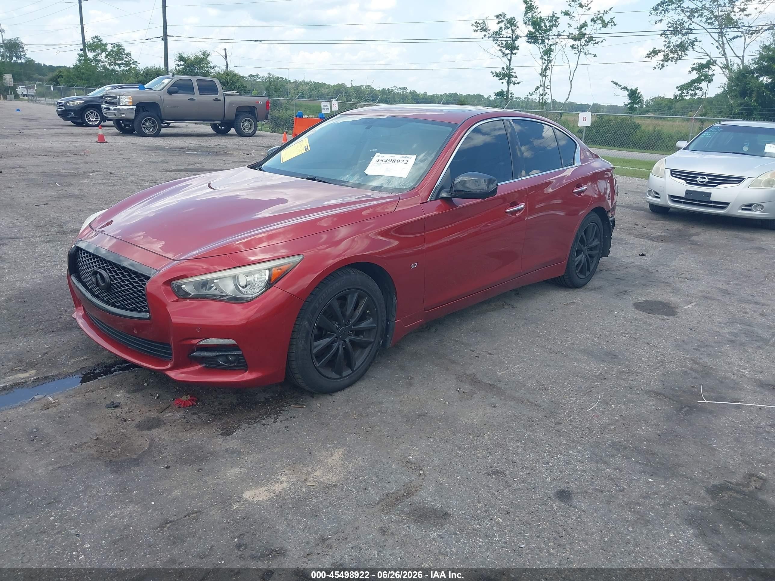 2014 Infiniti Q50 Premium Красный vin: JN1BV7AR2EM695410
