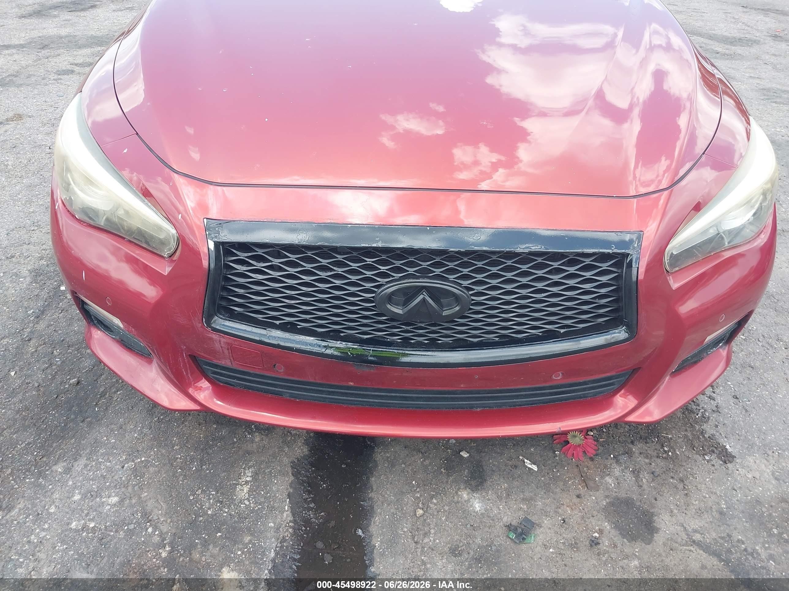 2014 Infiniti Q50 Premium Красный vin: JN1BV7AR2EM695410