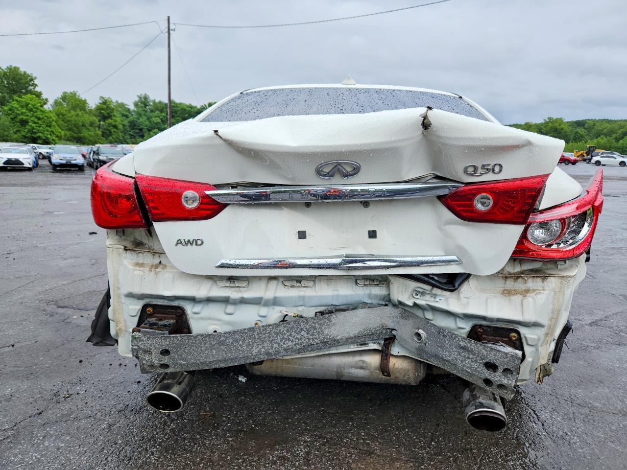 2014 Infiniti Q50 Premium White vin: JN1BV7AR2EM697691