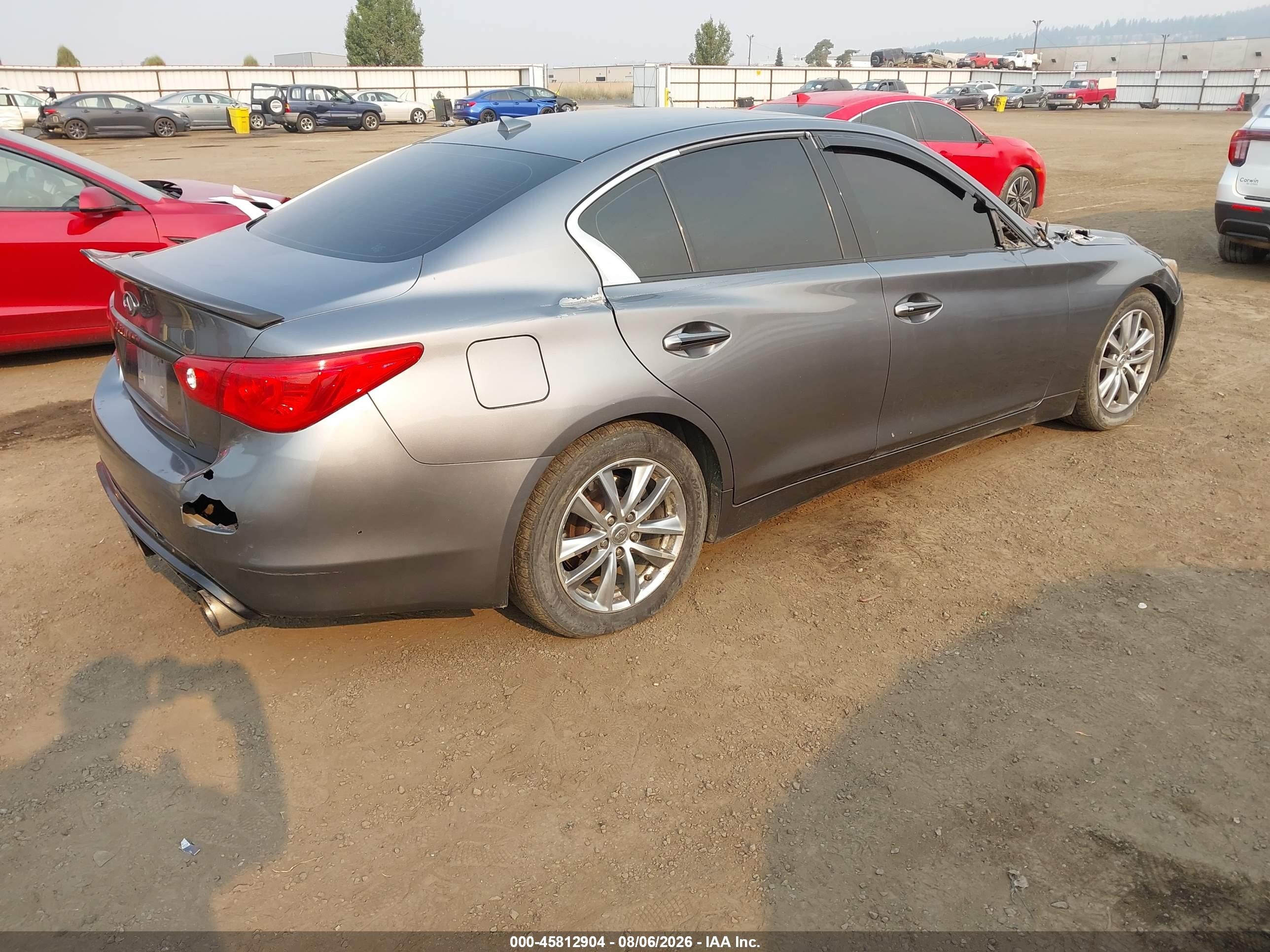 2014 Infiniti Q50 Premium Серый vin: JN1BV7AR2EM697979