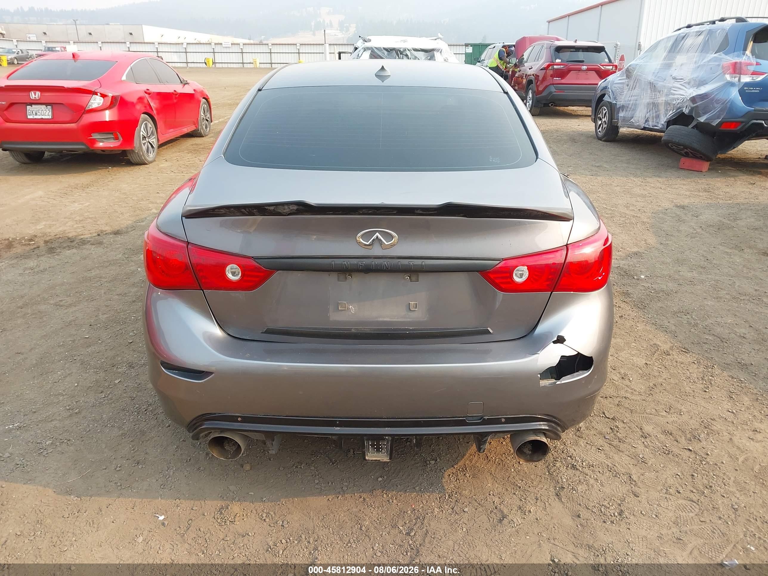 2014 Infiniti Q50 Premium Серый vin: JN1BV7AR2EM697979