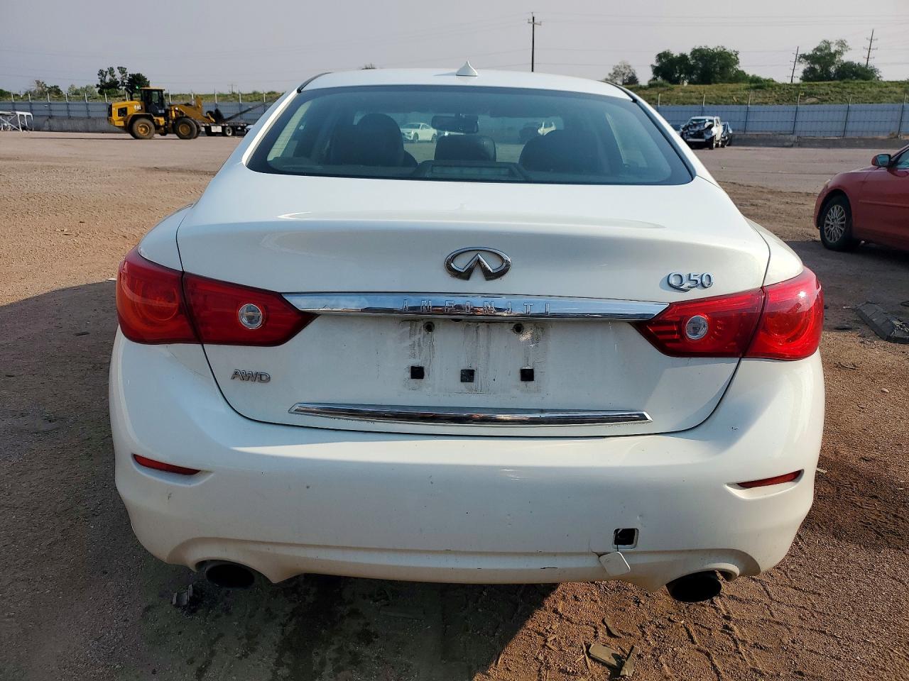 2014 Infiniti Q50 Premium White vin: JN1BV7AR2EM701495