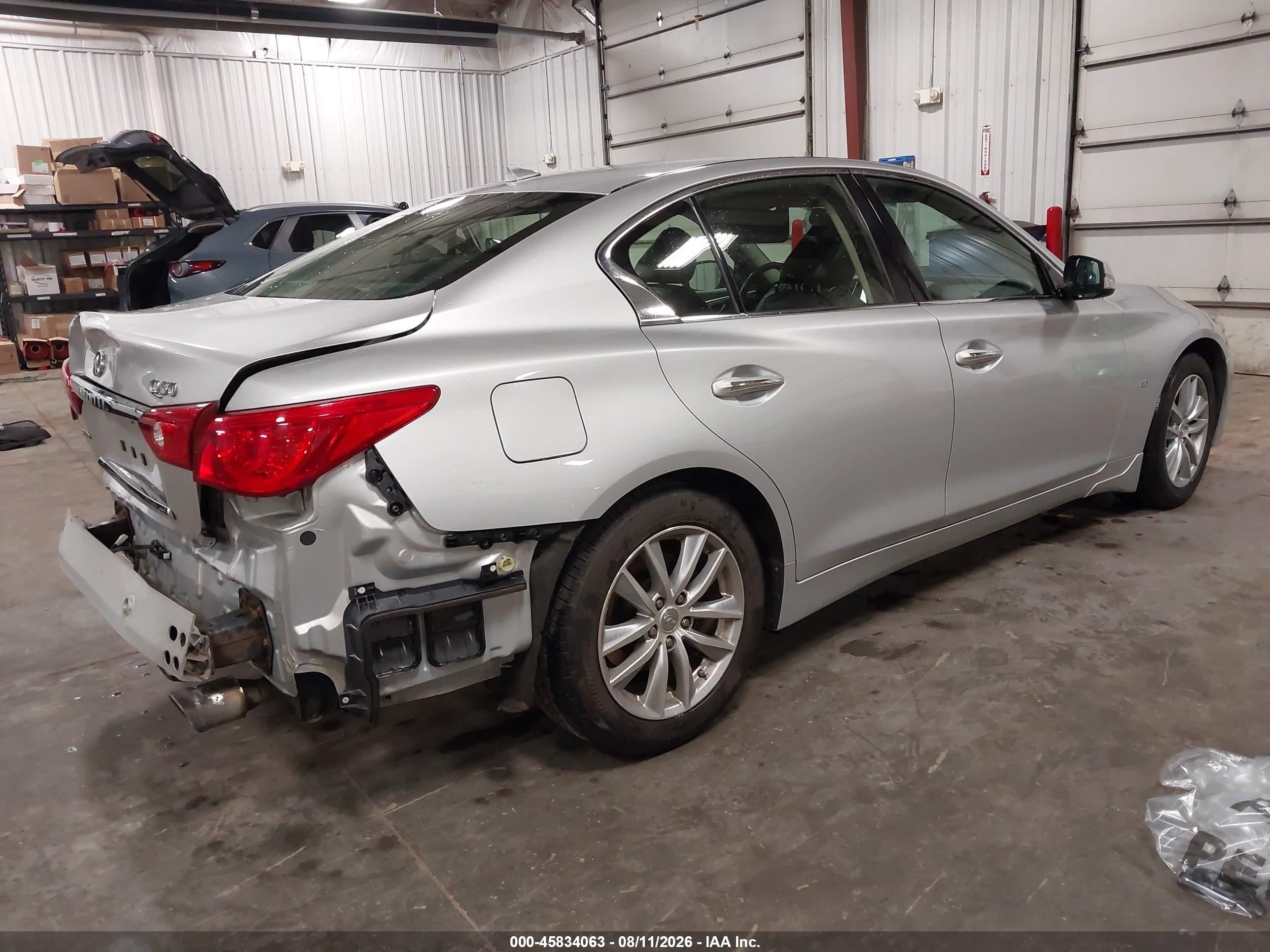 2014 Infiniti Q50 Premium Silver vin: JN1BV7AR2EM701576